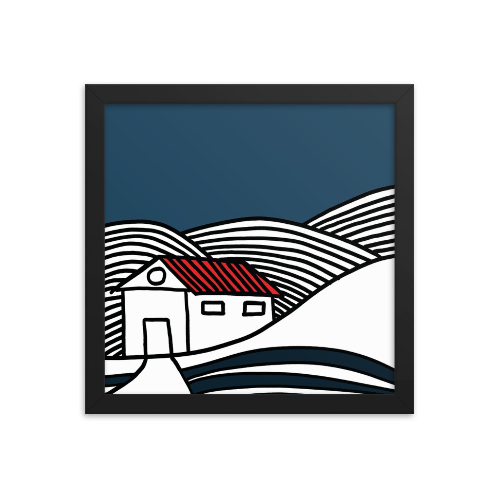 House in Snow | Framed Poster
