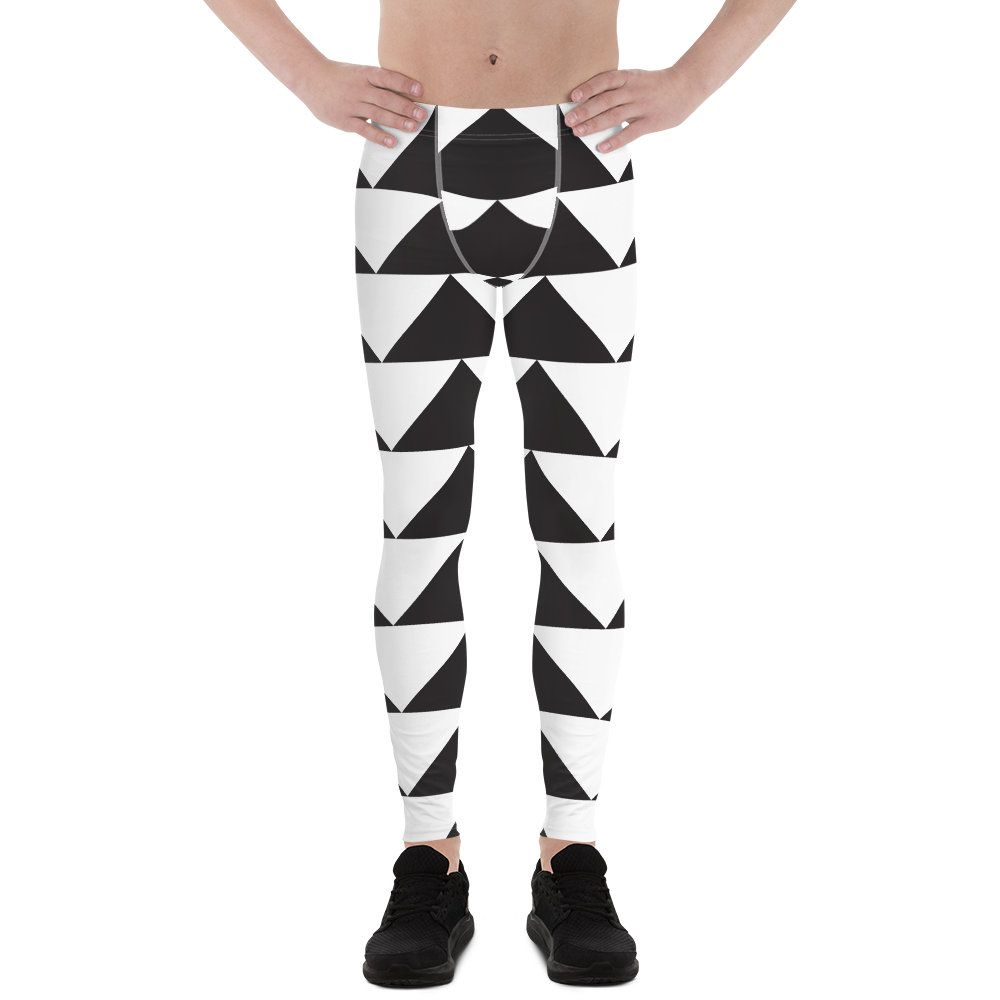 Black and White Triangles | Men's Leggings