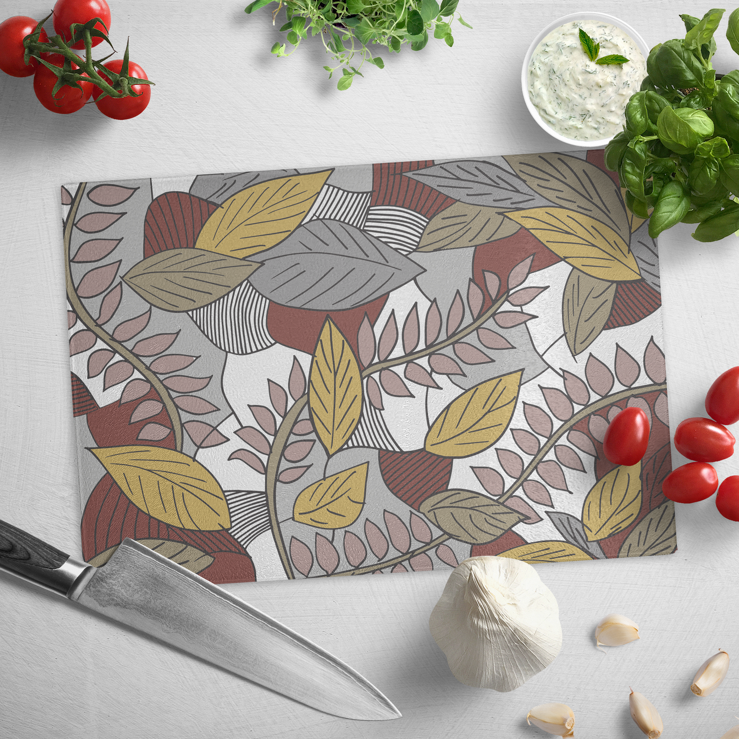 Fall Spirit | Glass Cutting Board