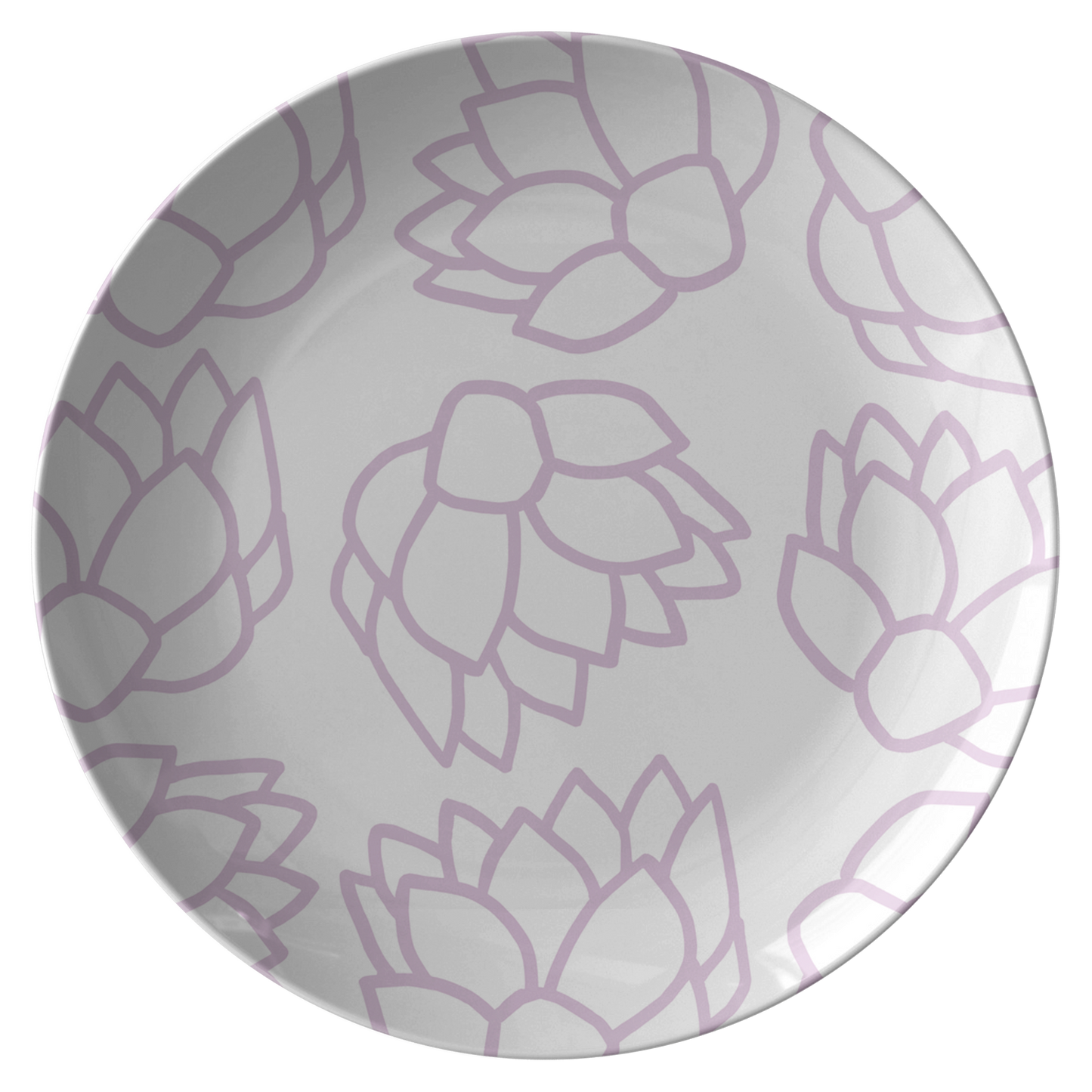 Pink Pastel Flowers | Plate