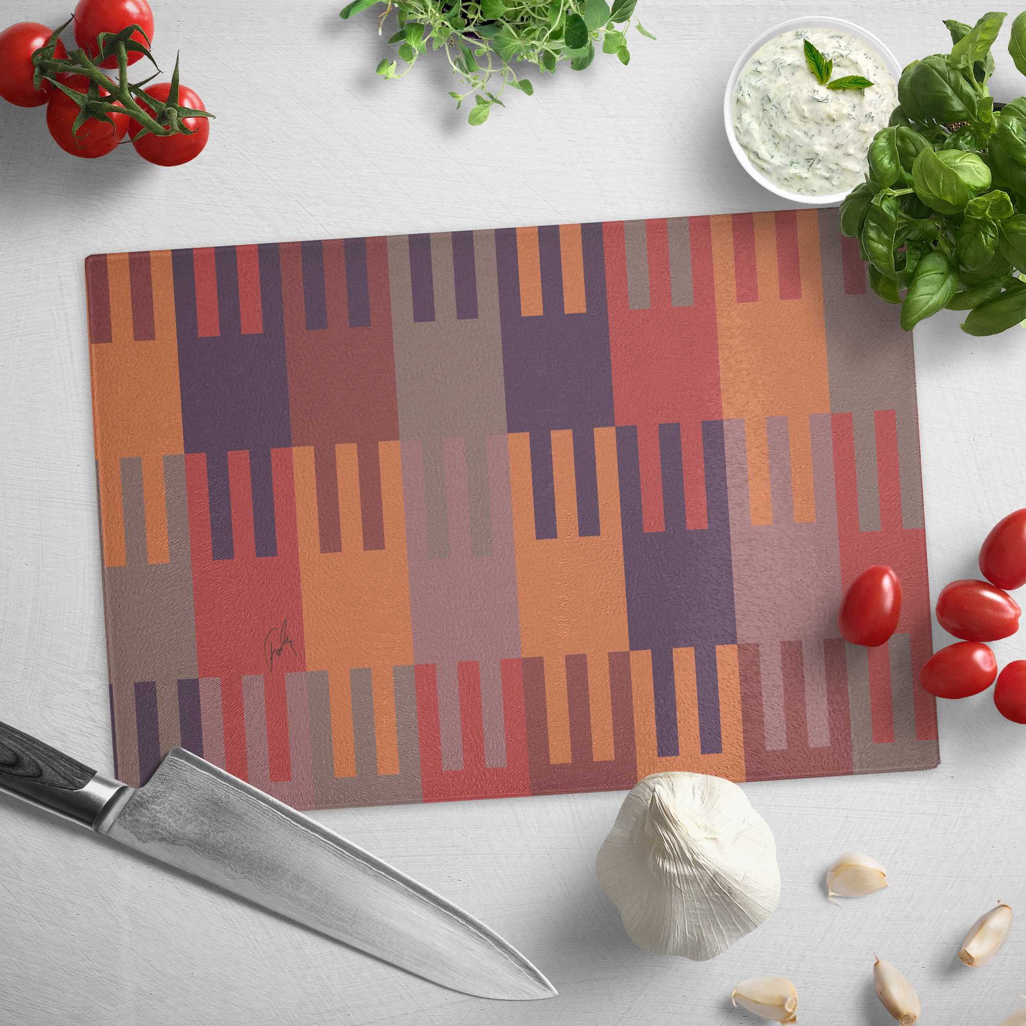 Desert Scents | Glass Cutting Board