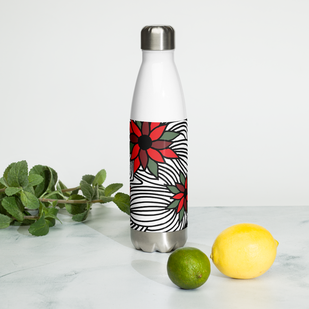 Christmas Flowers | Stainless Steel Water Bottle