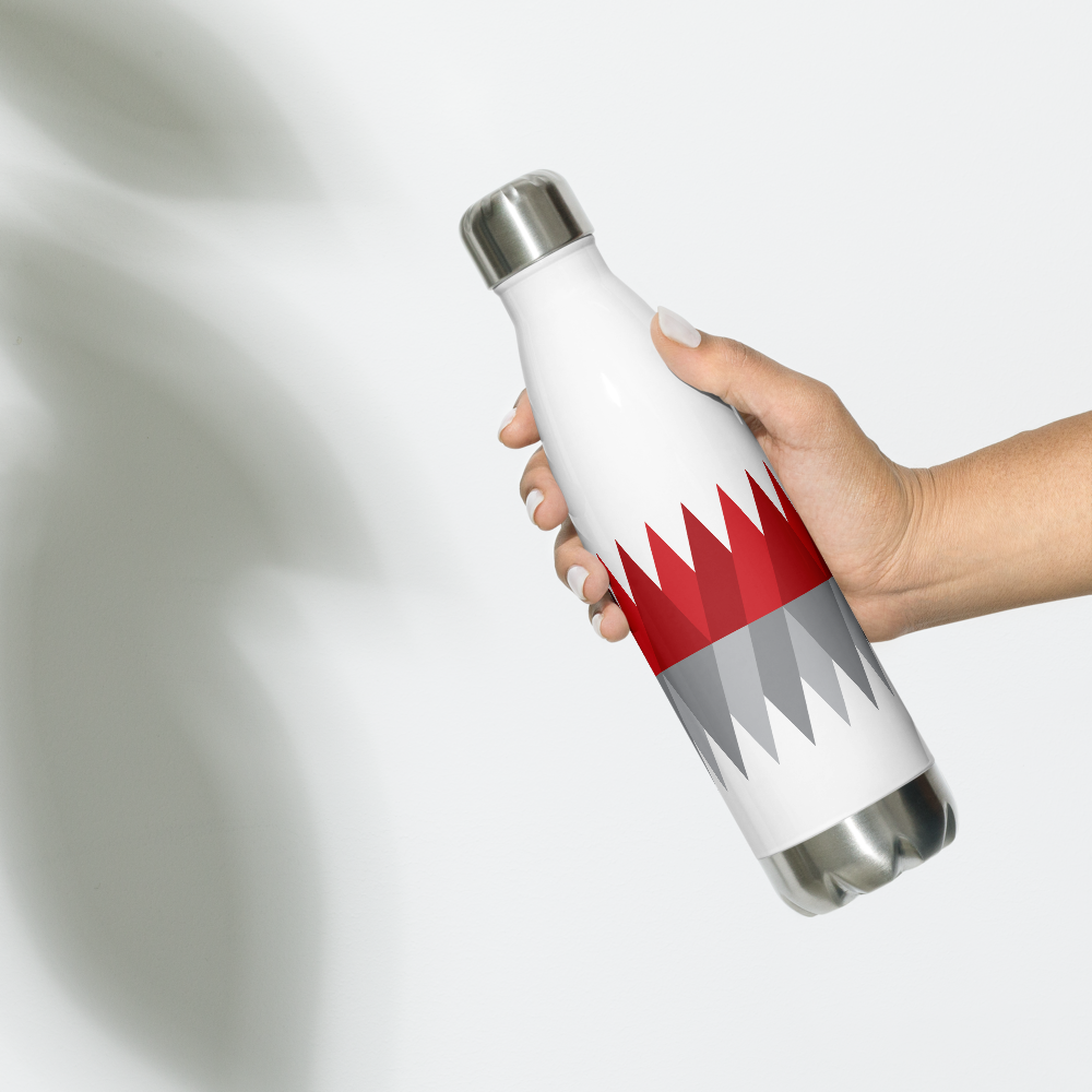 Red Gray Christmas | Stainless Steel Water Bottle