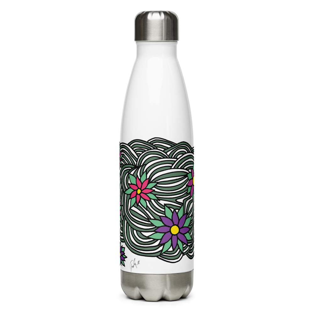Flower Ornament | Stainless Steel Water Bottle
