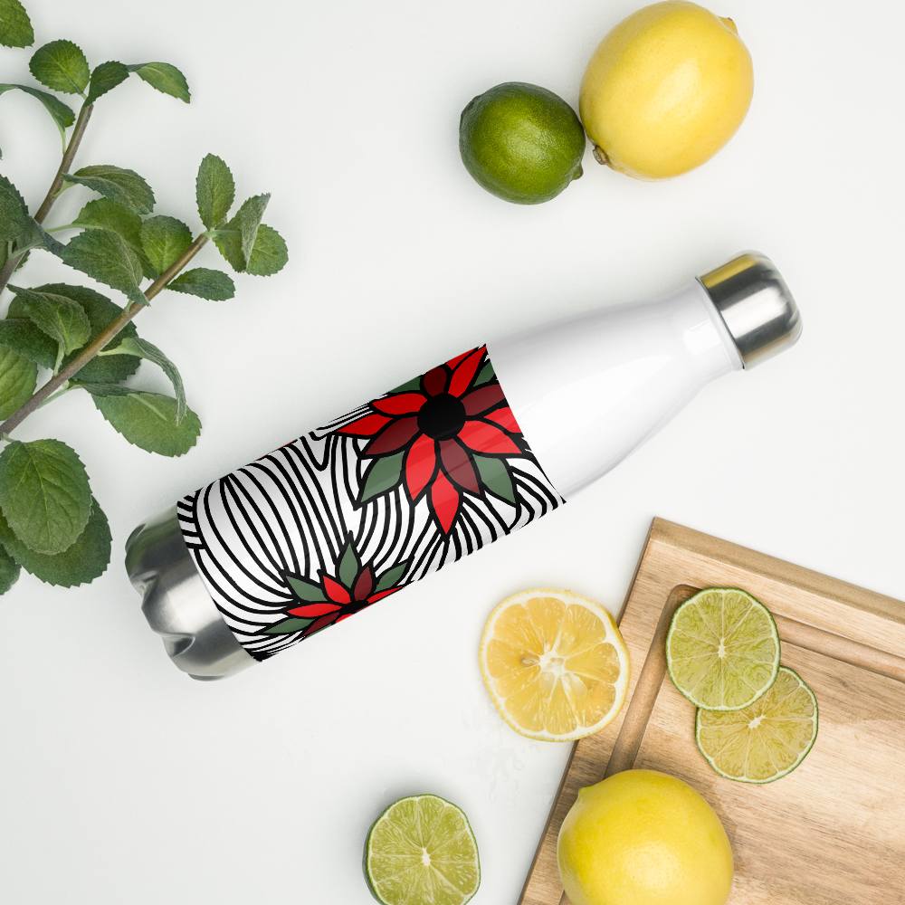 Christmas Flowers | Stainless Steel Water Bottle
