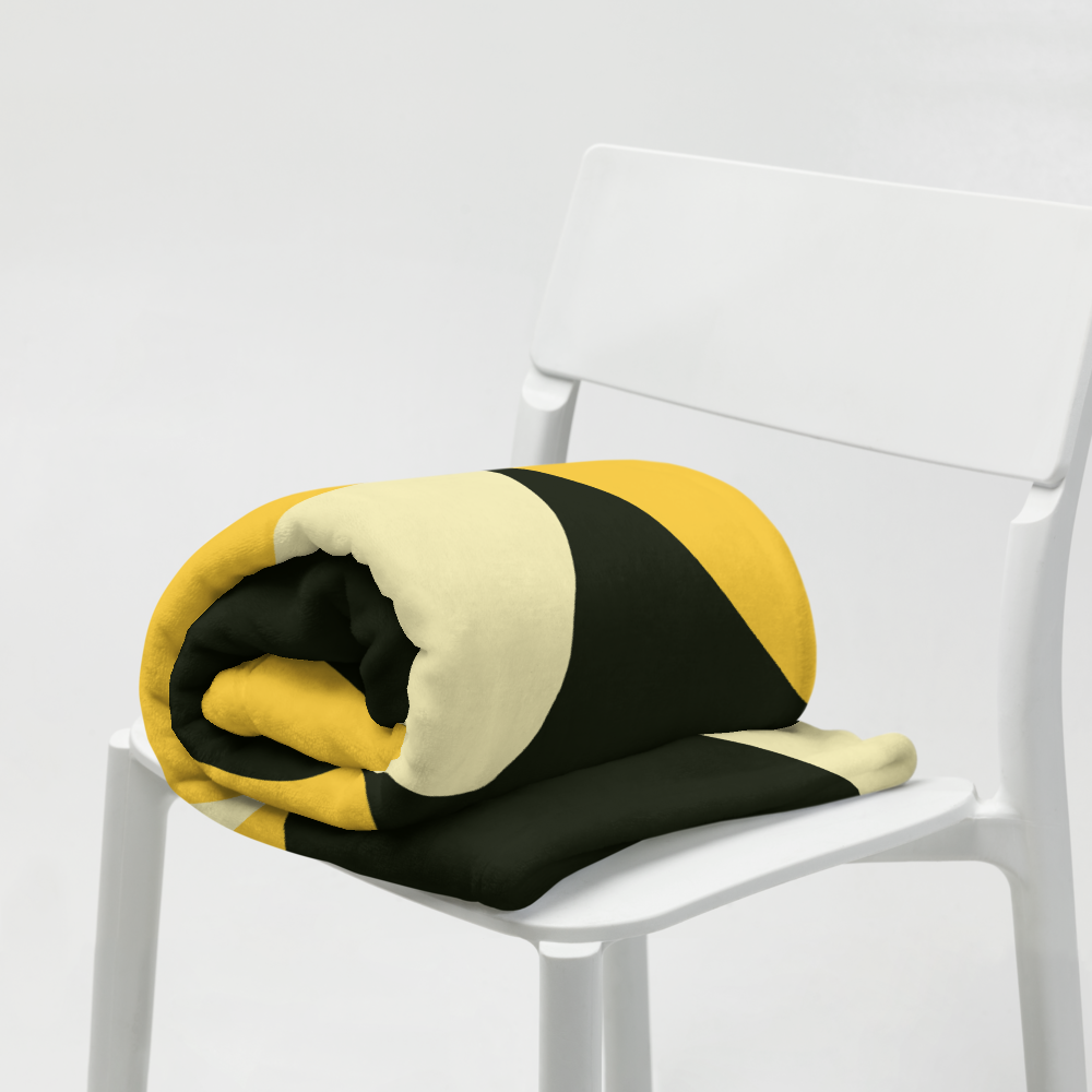 Yellow and Black Eggs | Throw Blanket