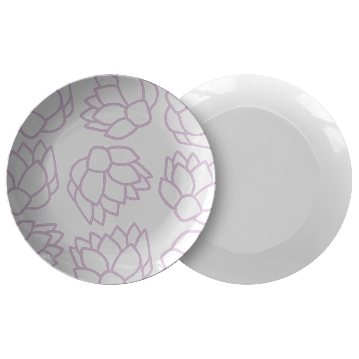 Pink Pastel Flowers | Plate