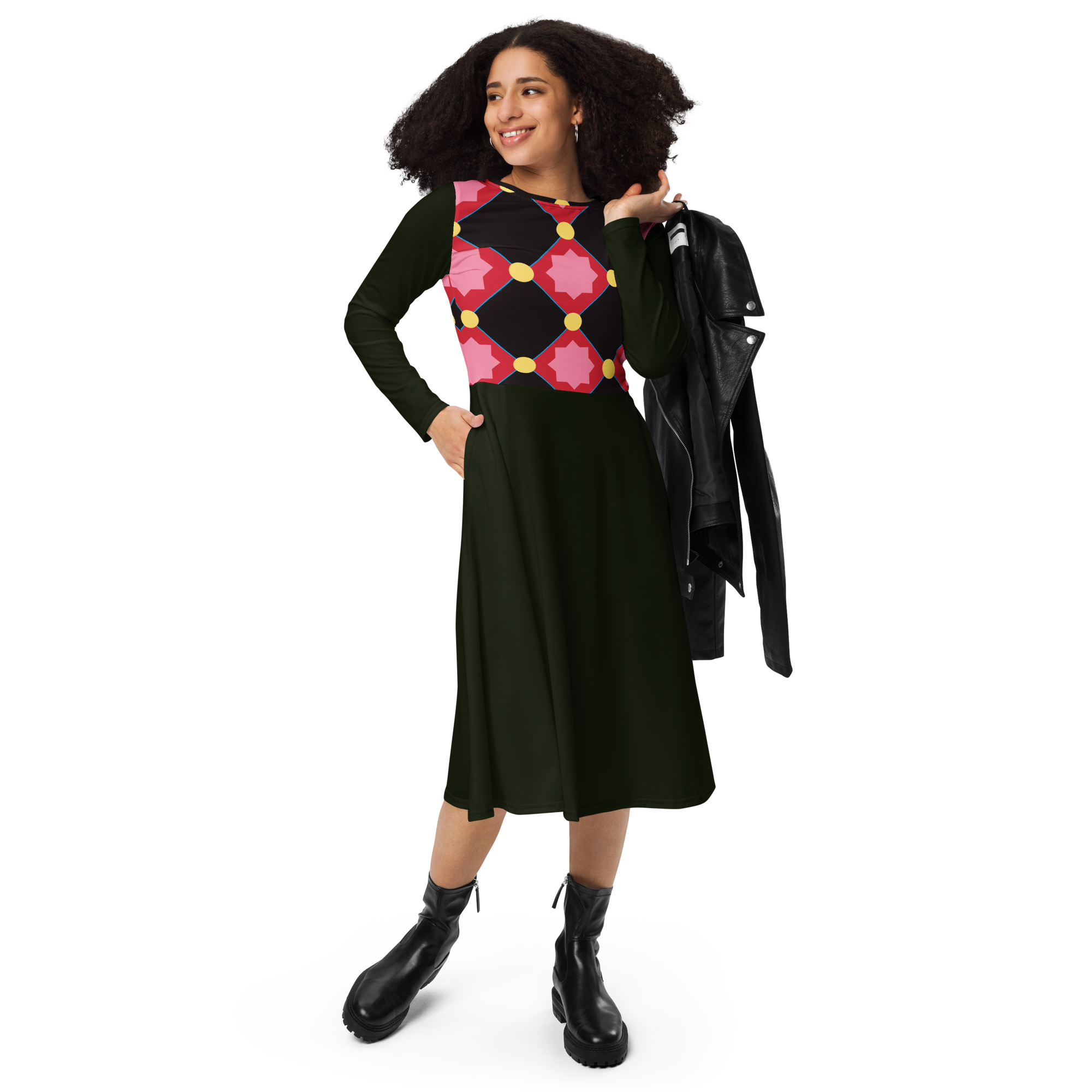 Arabesque | long sleeve midi dress