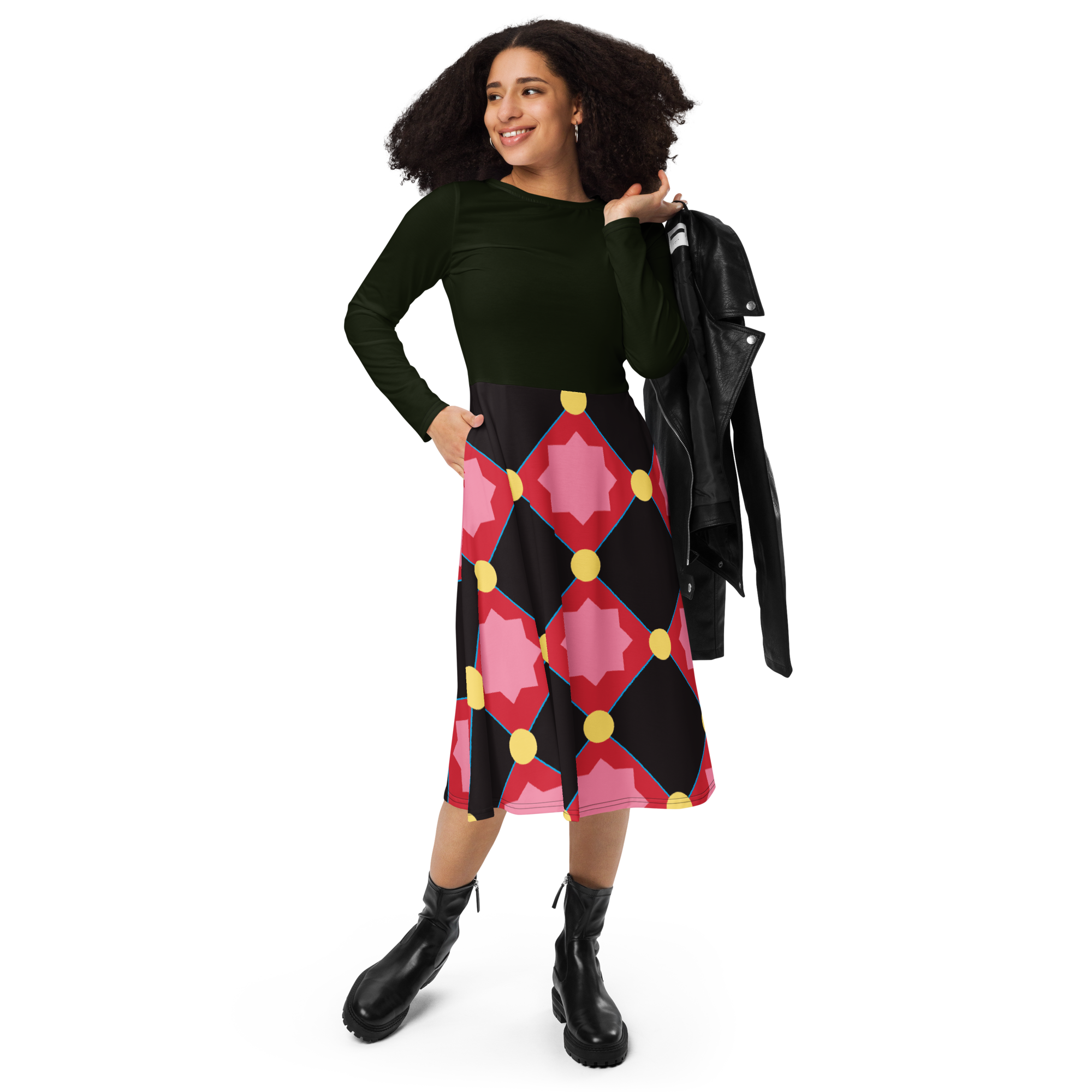 Arabesque | long sleeve midi dress