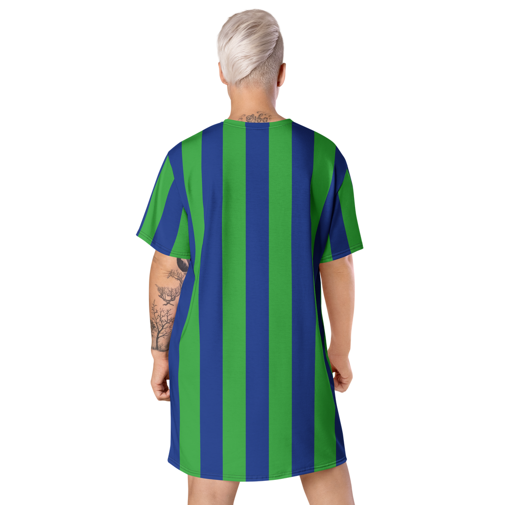 Green and Blue | T-shirt dress