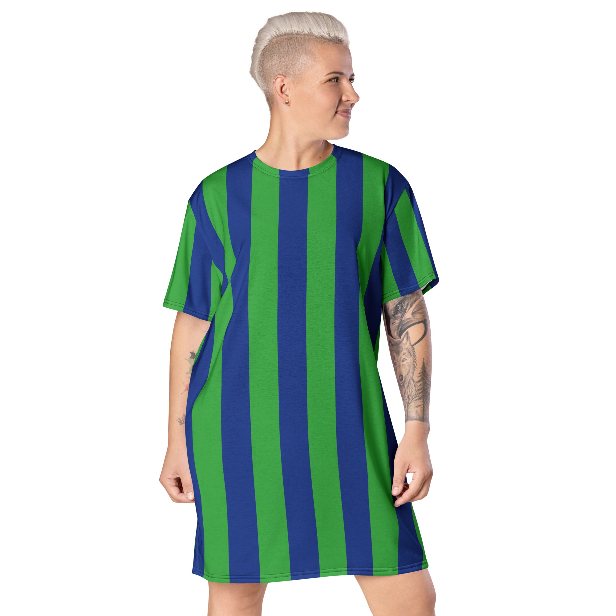 Green and Blue | T-shirt dress