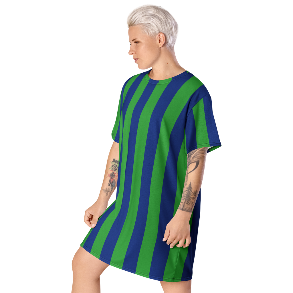Green and Blue | T-shirt dress