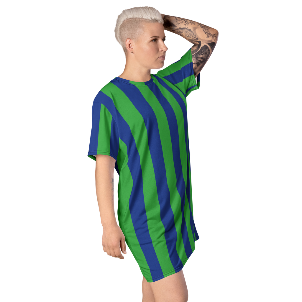 Green and Blue | T-shirt dress