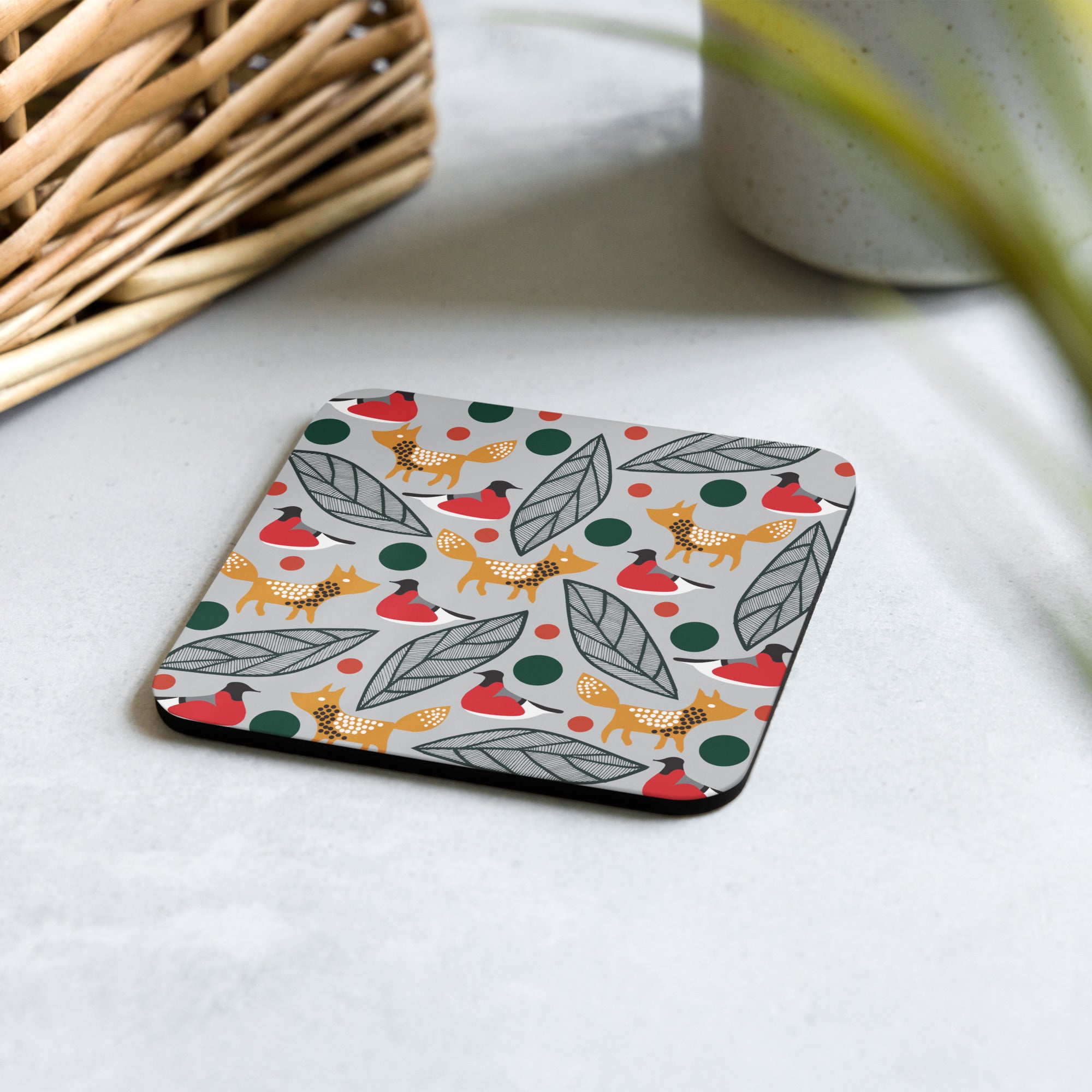 Christmas Design | Cork-back coaster