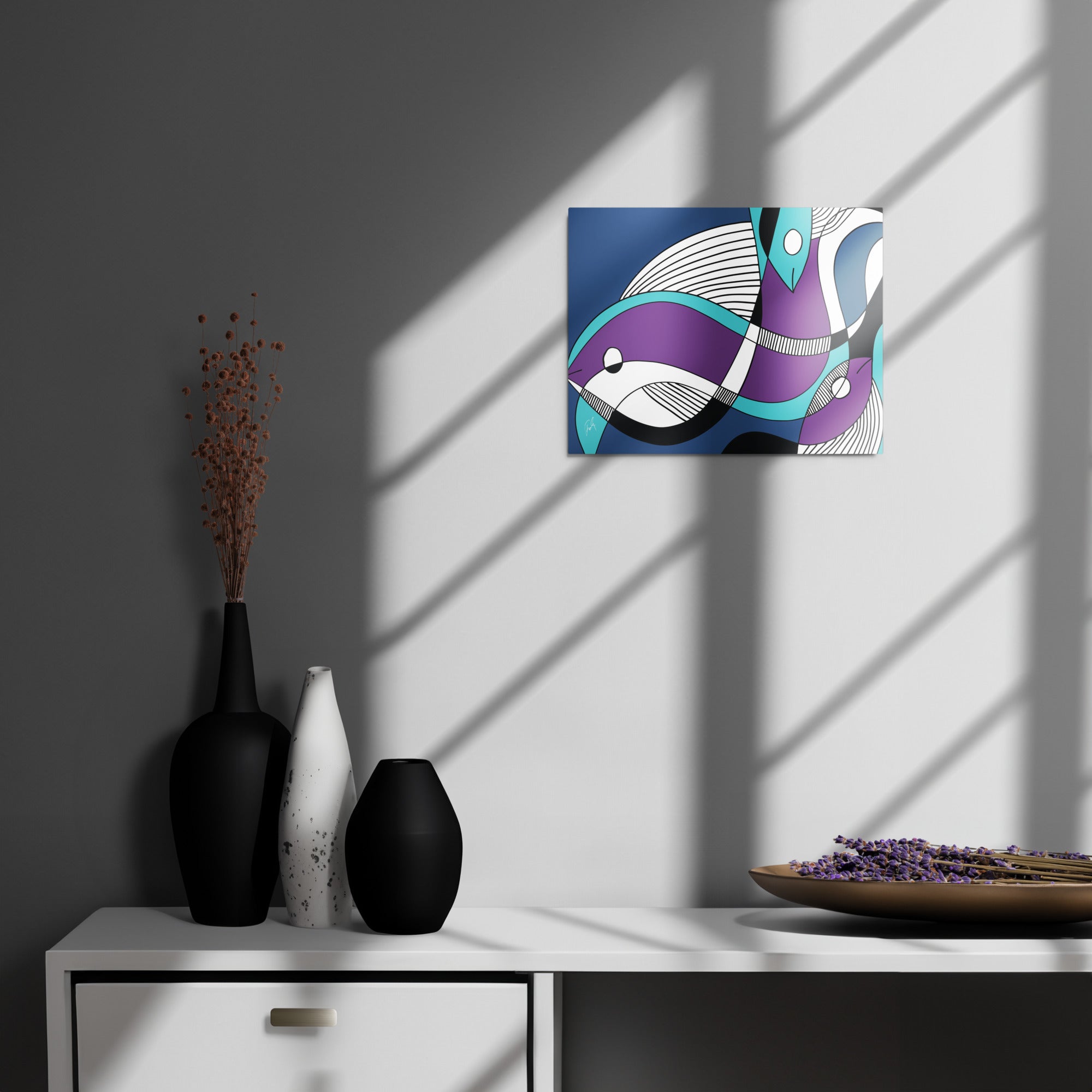 Fish from Kalevala | Metal prints