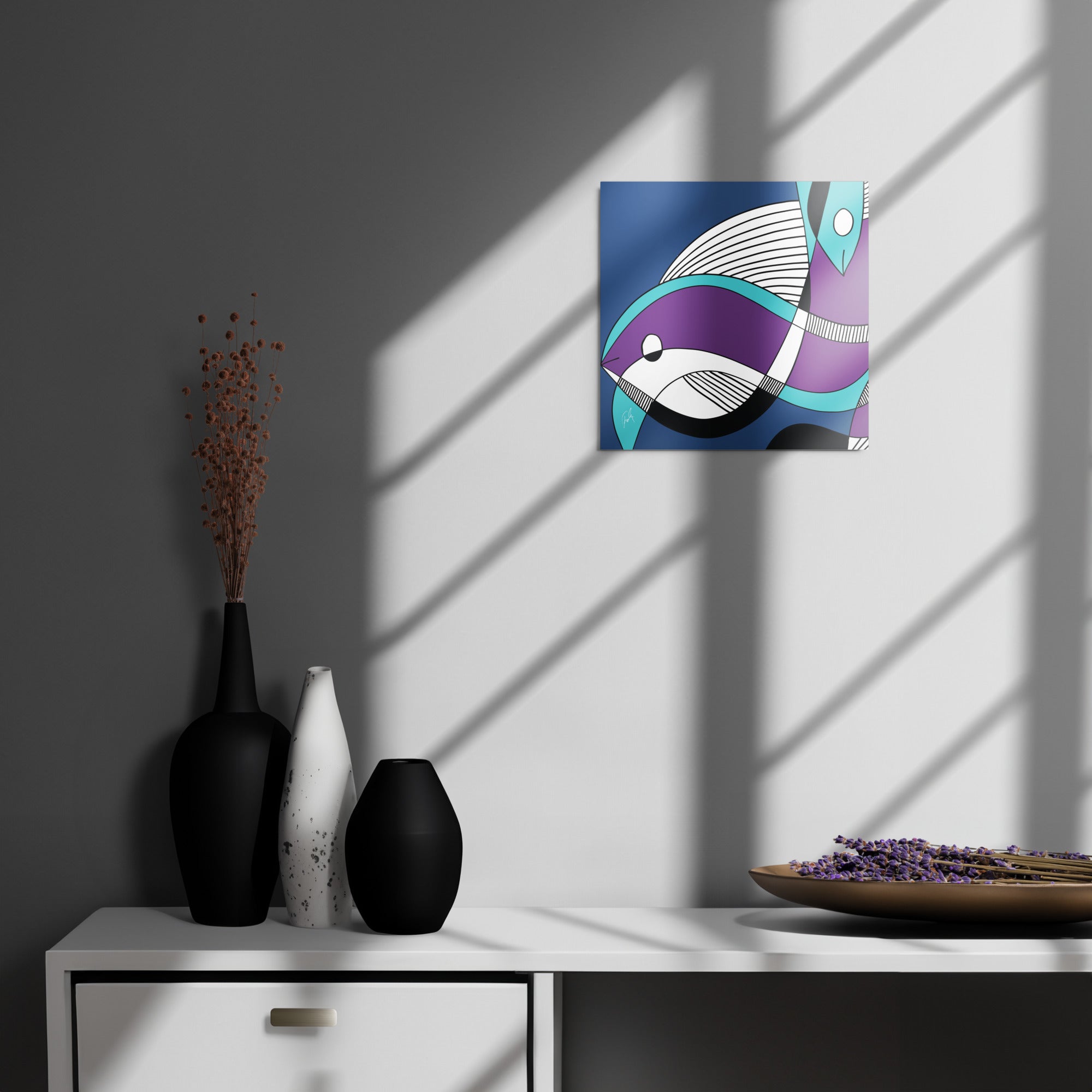 Fish from Kalevala | Metal prints