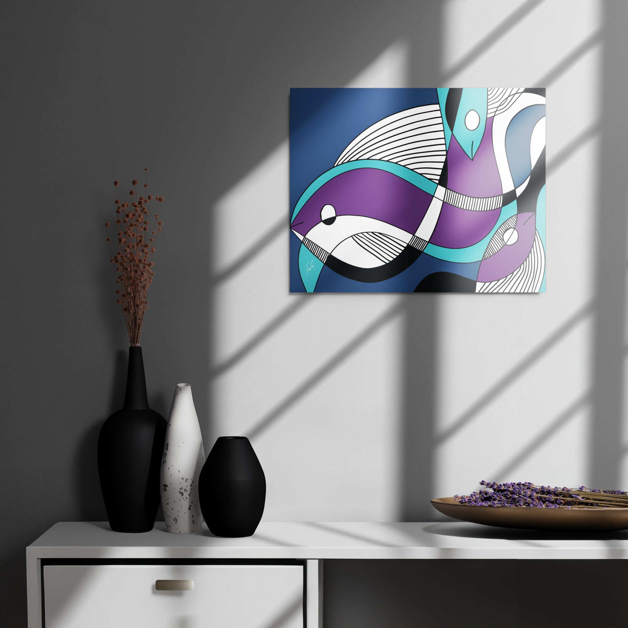 Fish from Kalevala | Metal prints