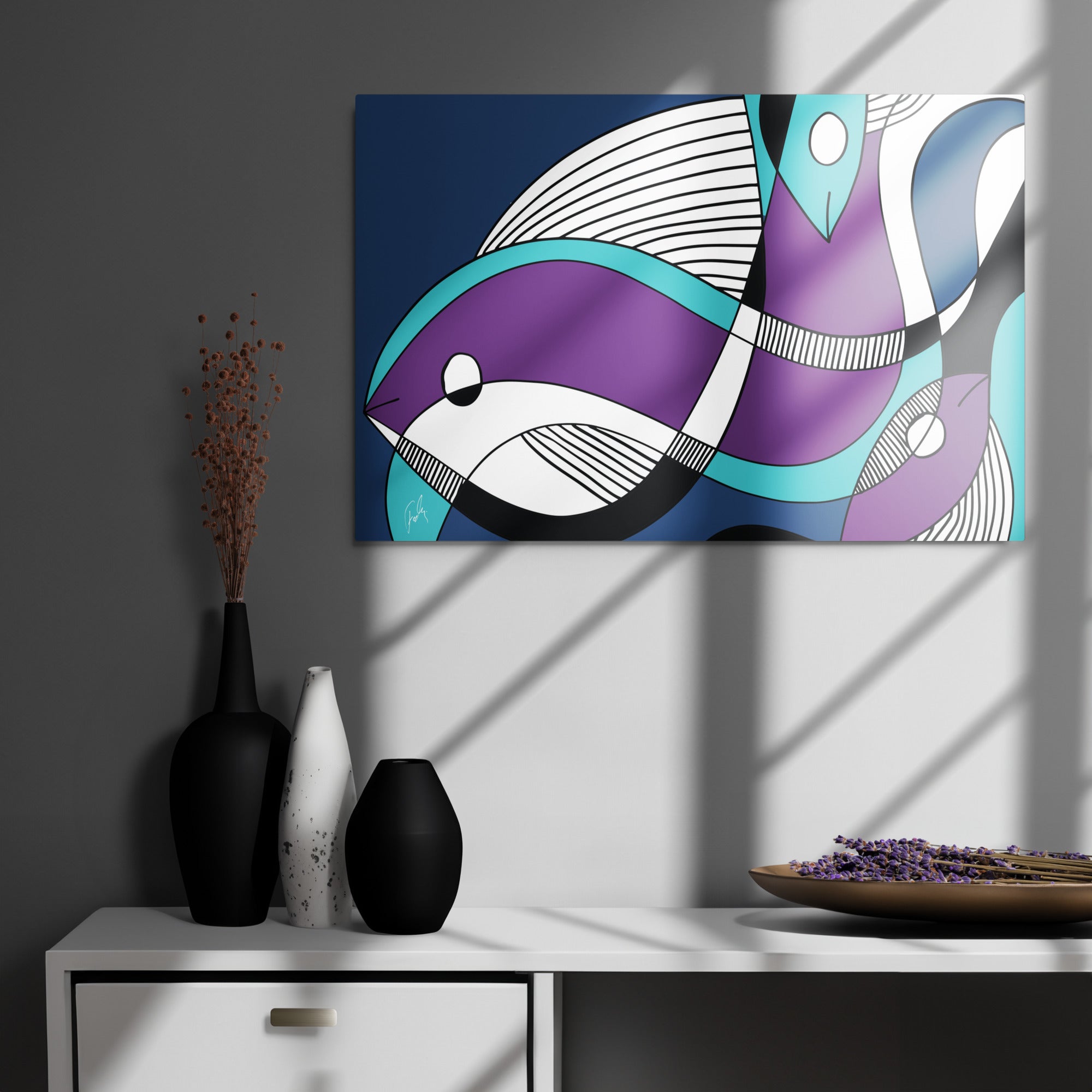 Fish from Kalevala | Metal prints