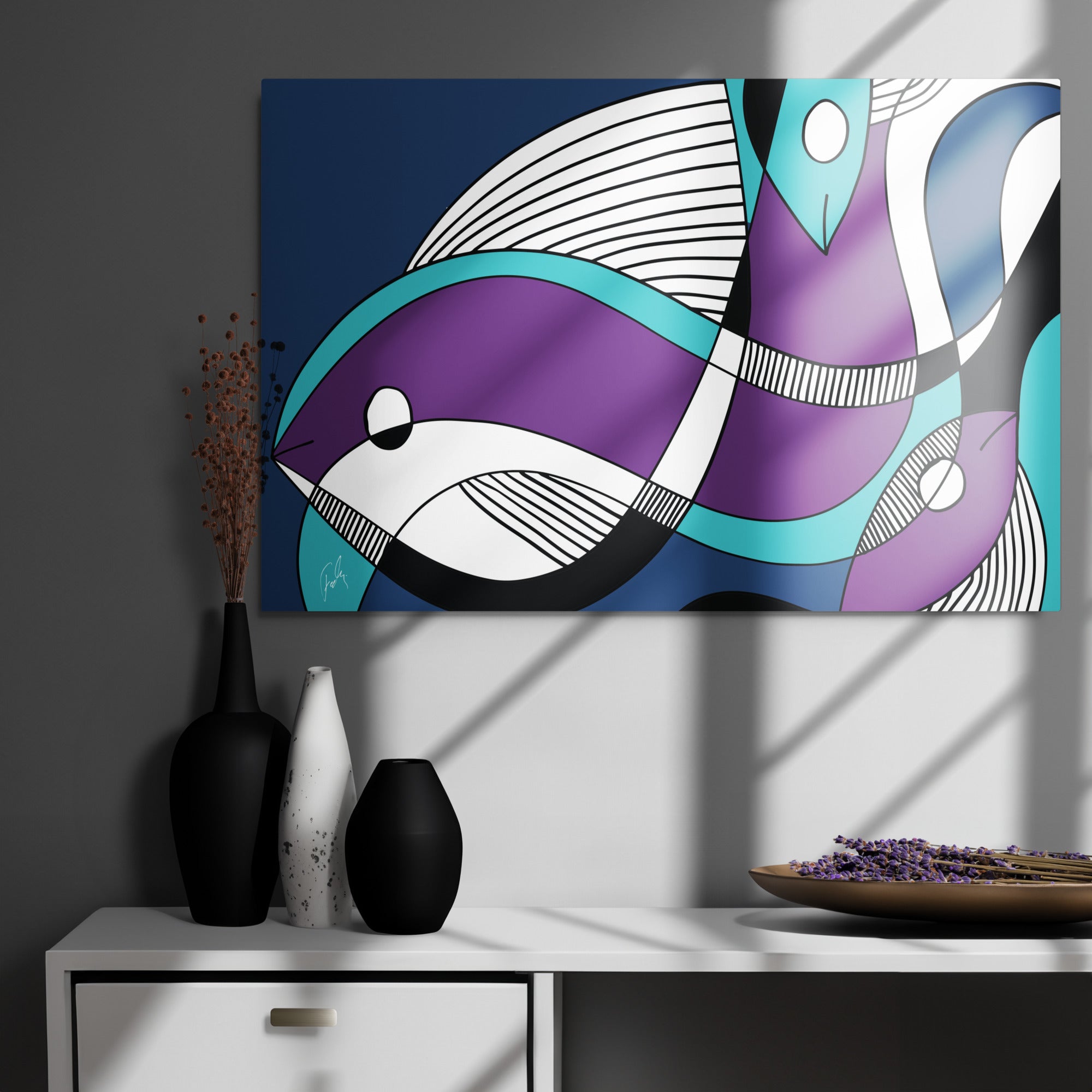 Fish from Kalevala | Metal prints