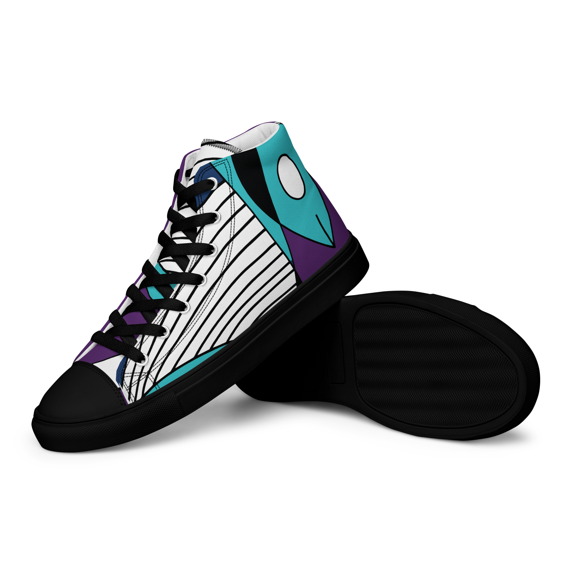 Fish from Kalevala | Men’s high top canvas shoes