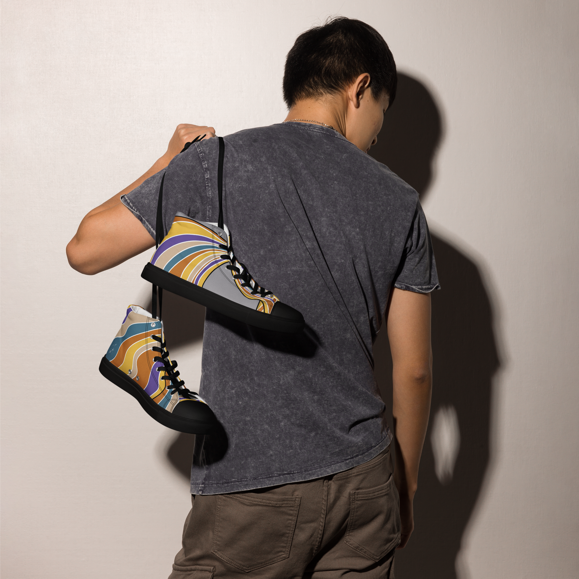 Ilmatar from Kalevala | Men’s high top canvas shoes