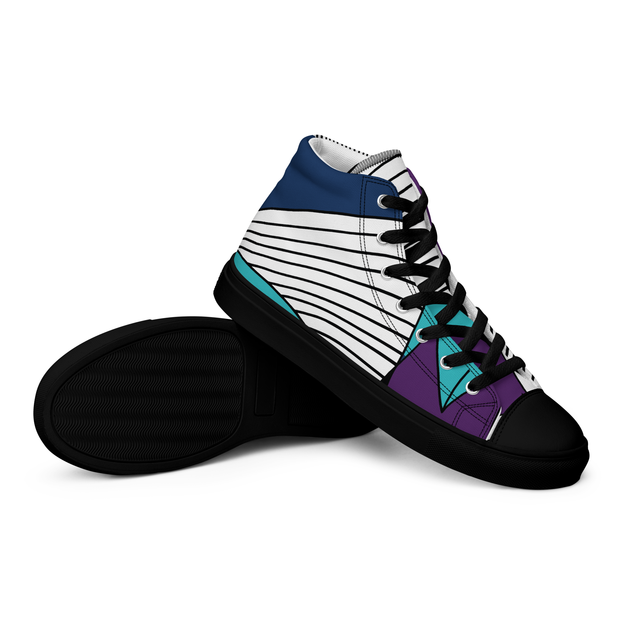 Fish from Kalevala | Men’s high top canvas shoes