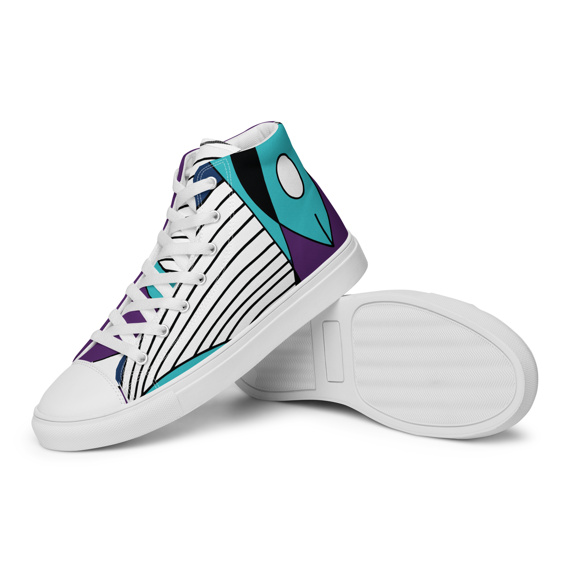 Fish from Kalevala | Men’s high top canvas shoes