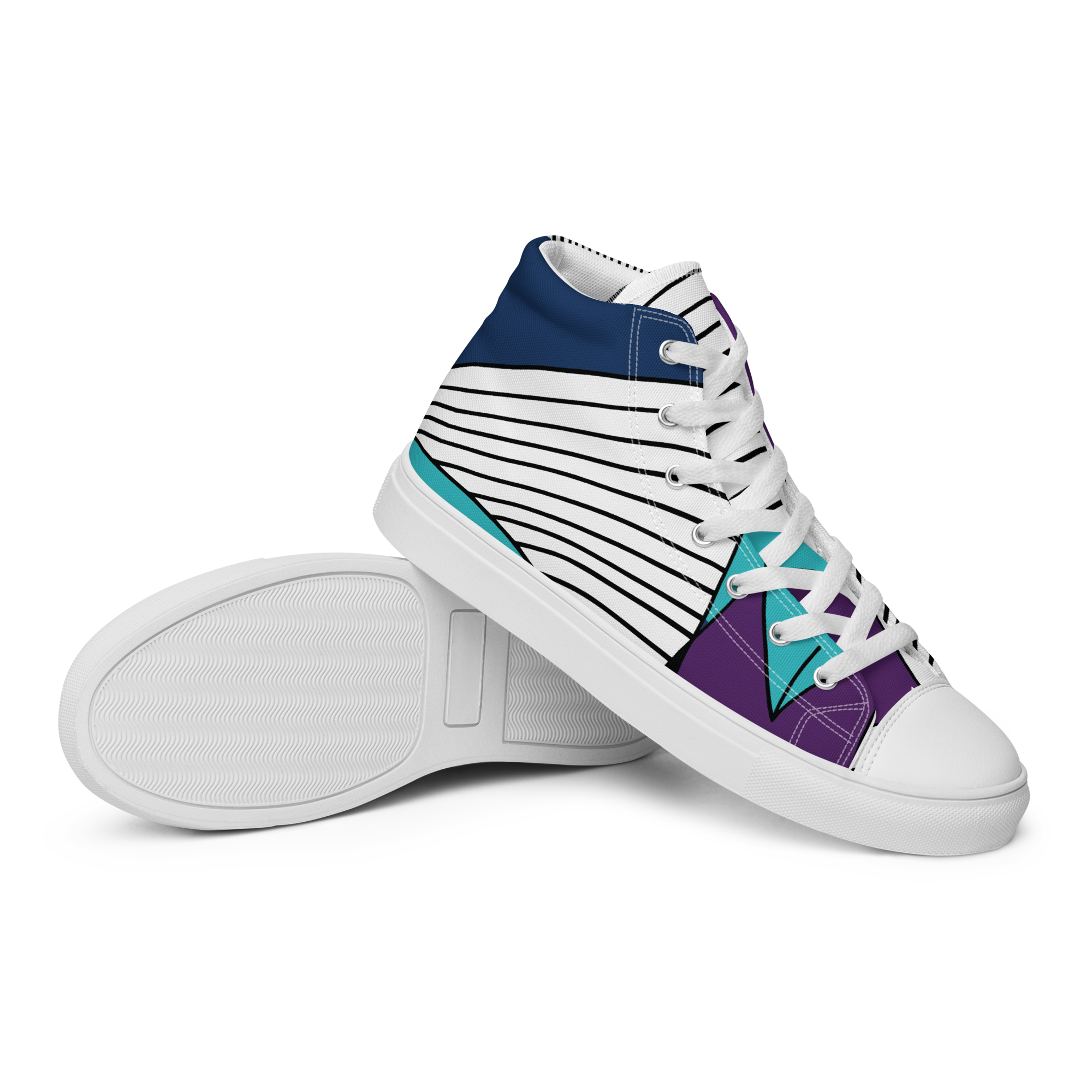 Fish from Kalevala | Men’s high top canvas shoes