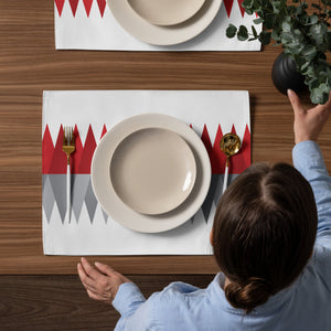 Red Gray Christmas | Placemat Set