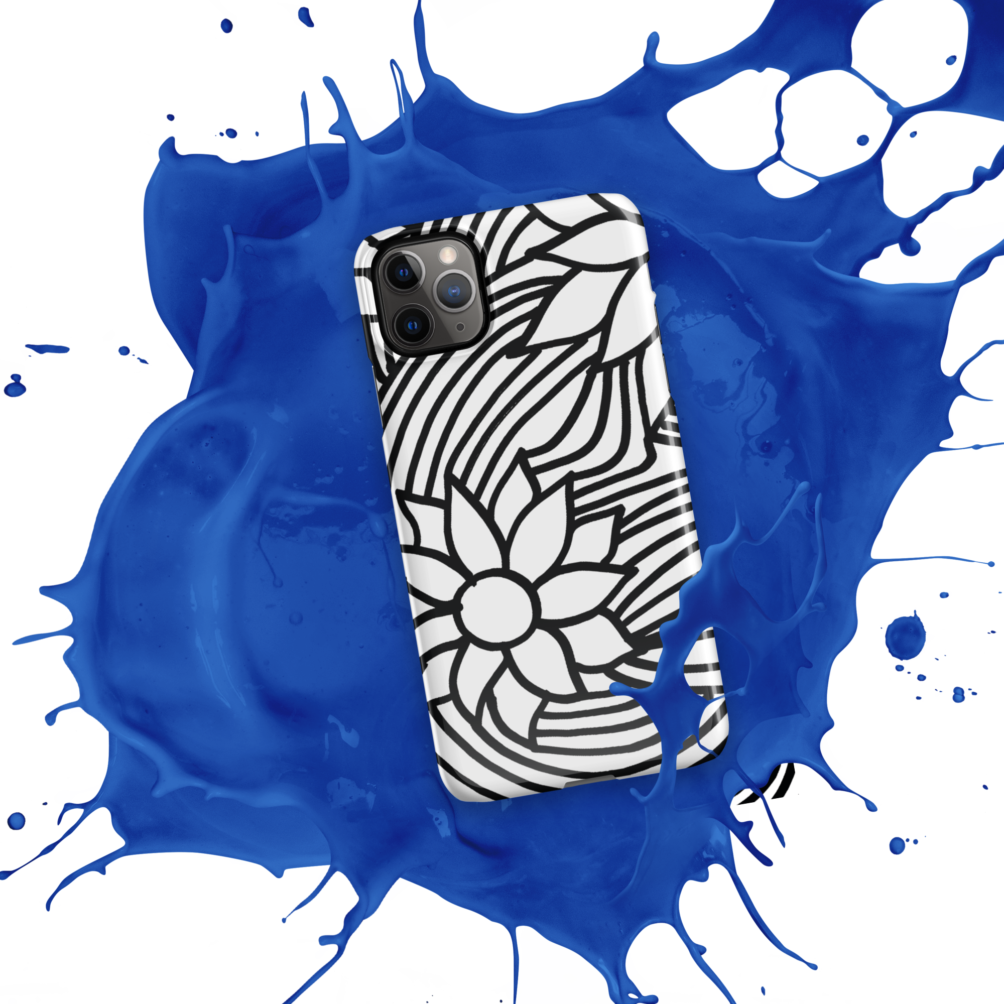 Black And White Flower Ornament | Snap case for iPhone®