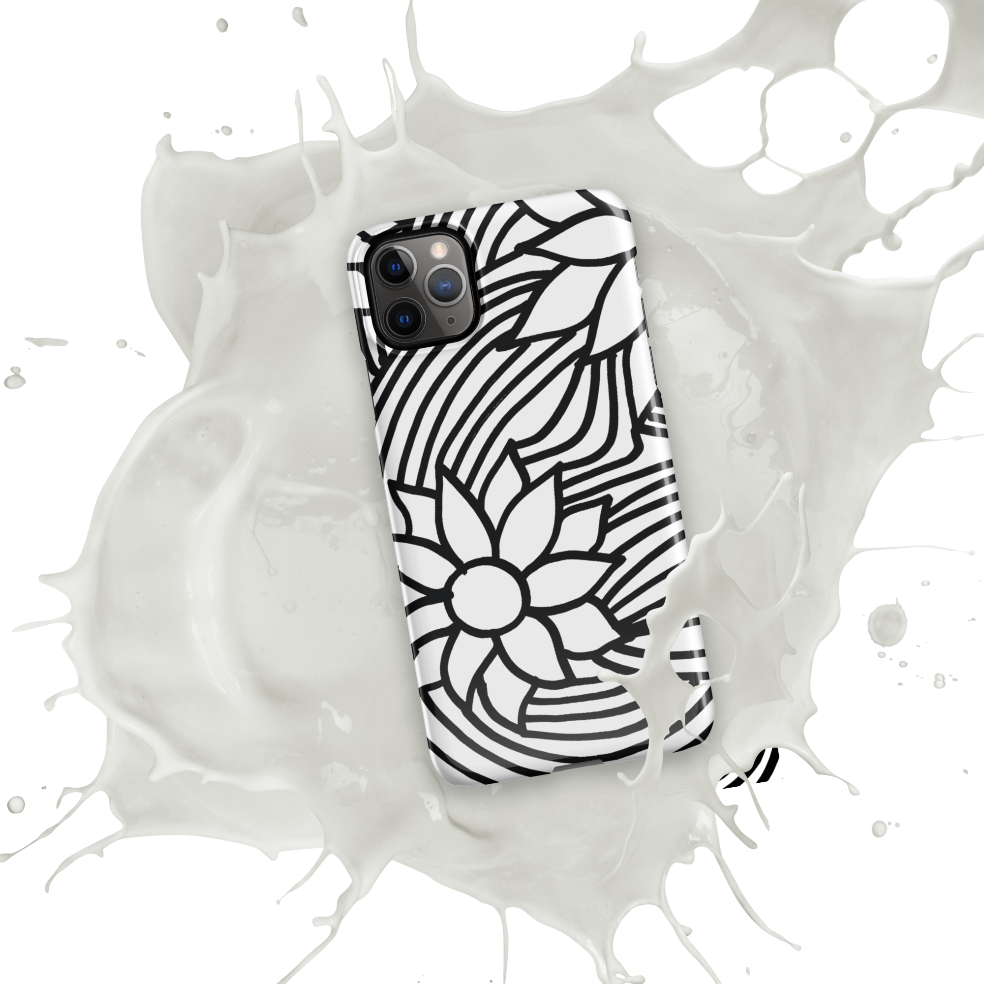 Black And White Flower Ornament | Snap case for iPhone®