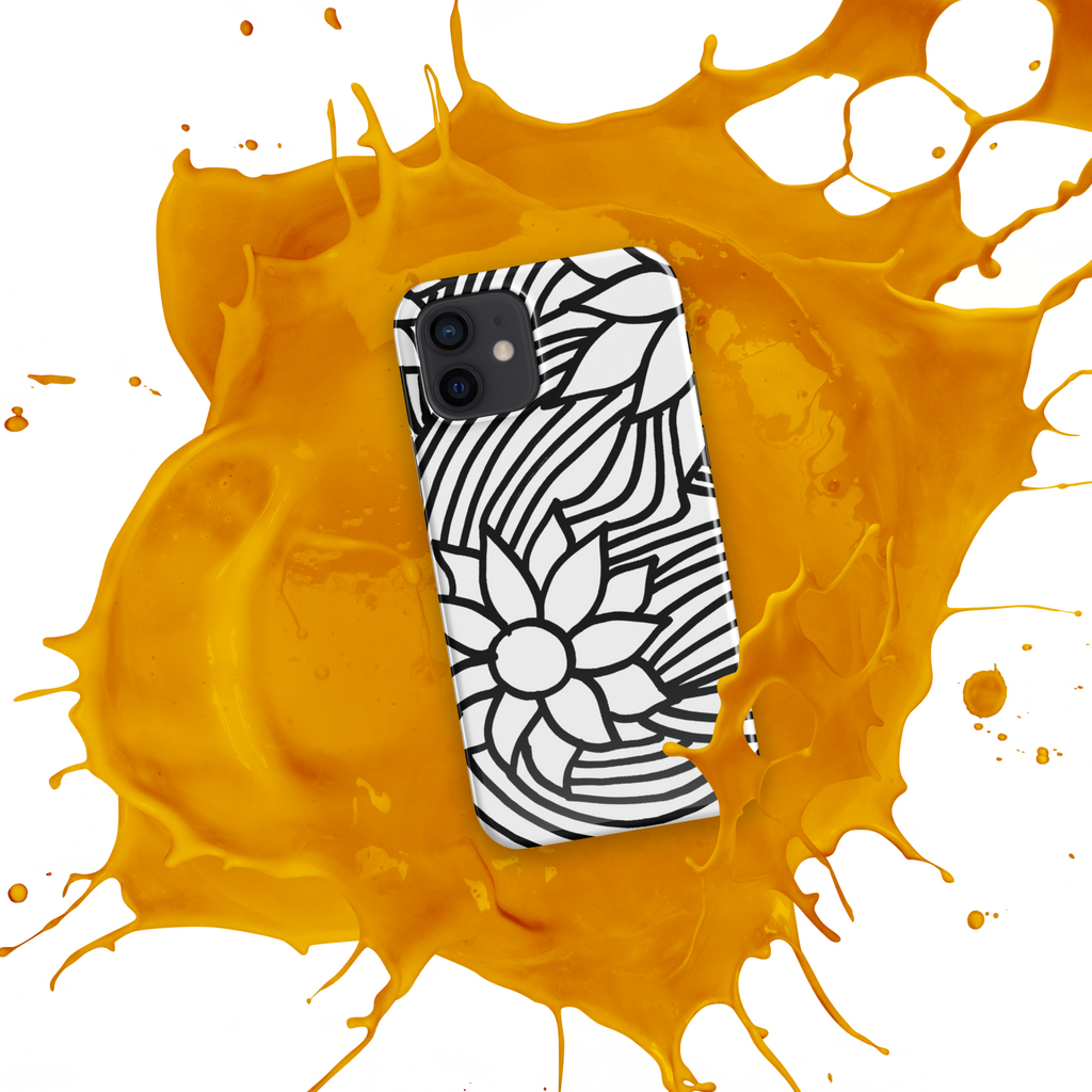 Black And White Flower Ornament | Snap case for iPhone®