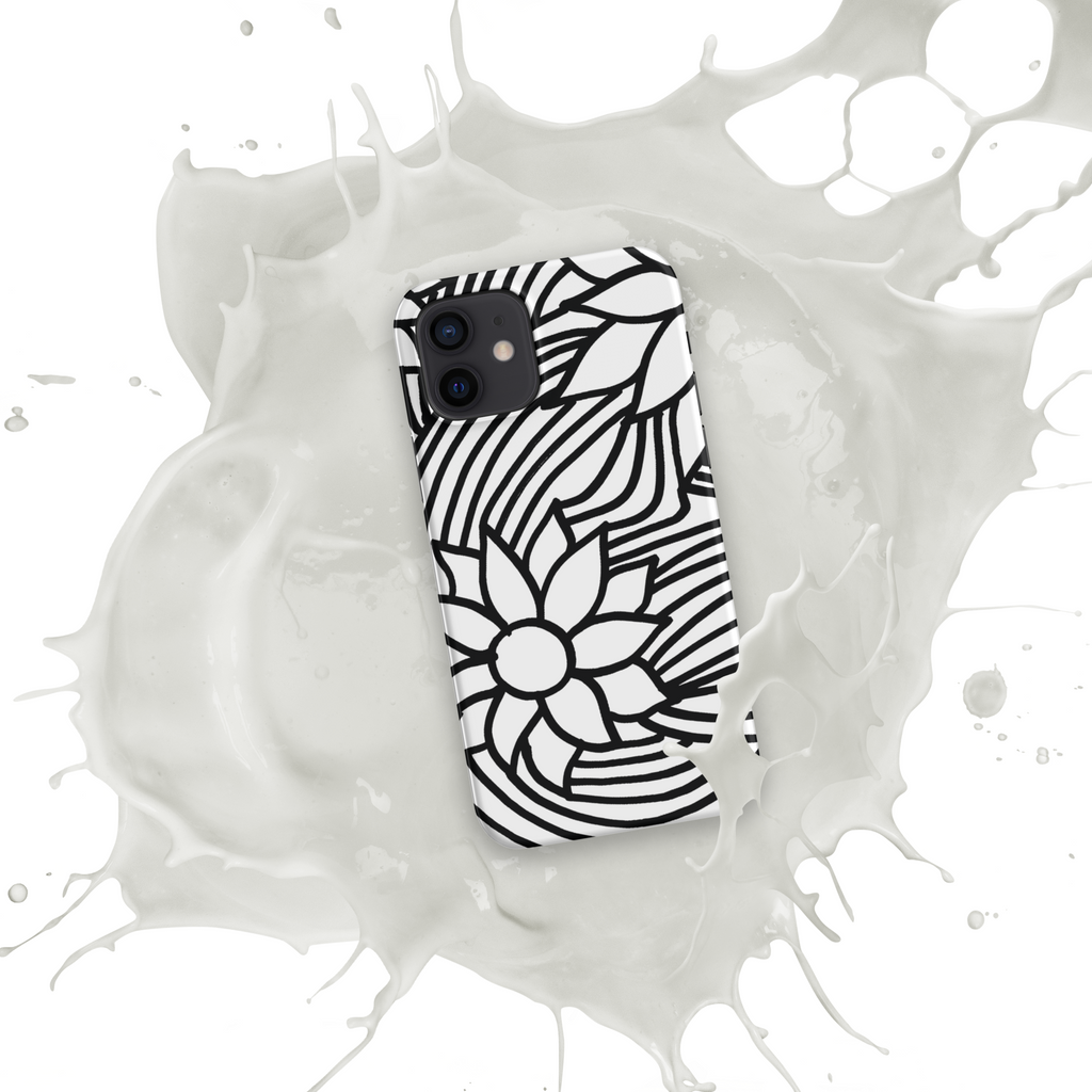 Black And White Flower Ornament | Snap case for iPhone®