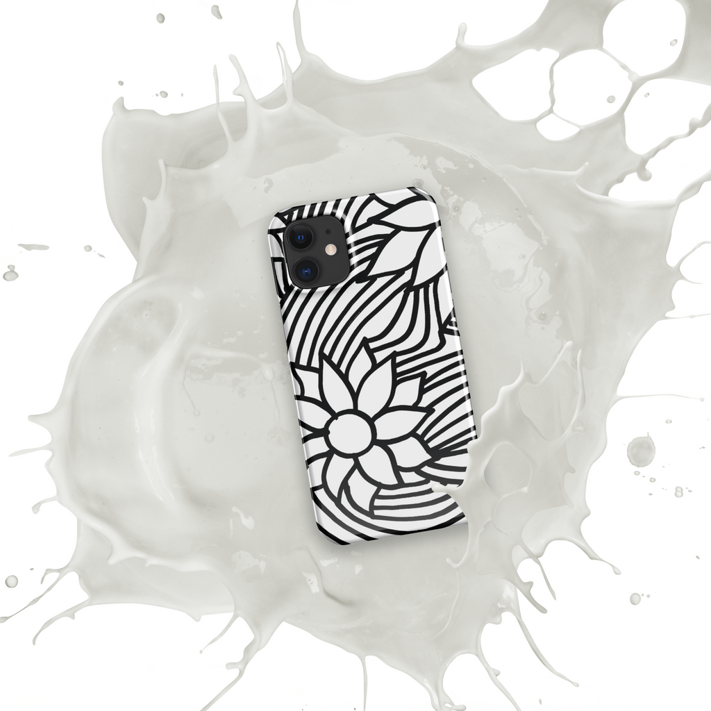 Black And White Flower Ornament | Snap case for iPhone®