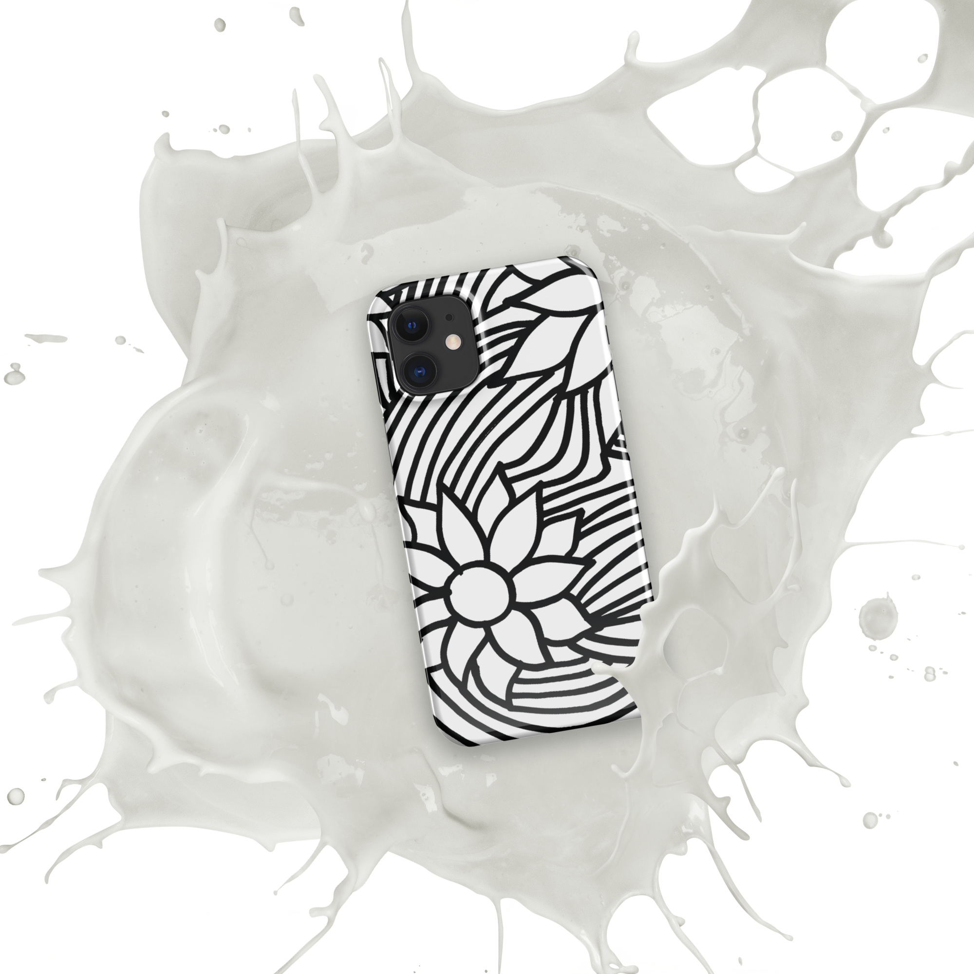 Black And White Flower Ornament | Snap case for iPhone®