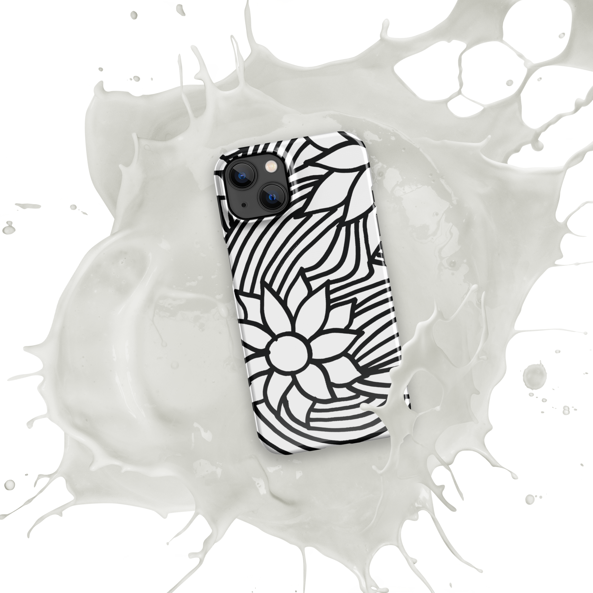 Black And White Flower Ornament | Snap case for iPhone®