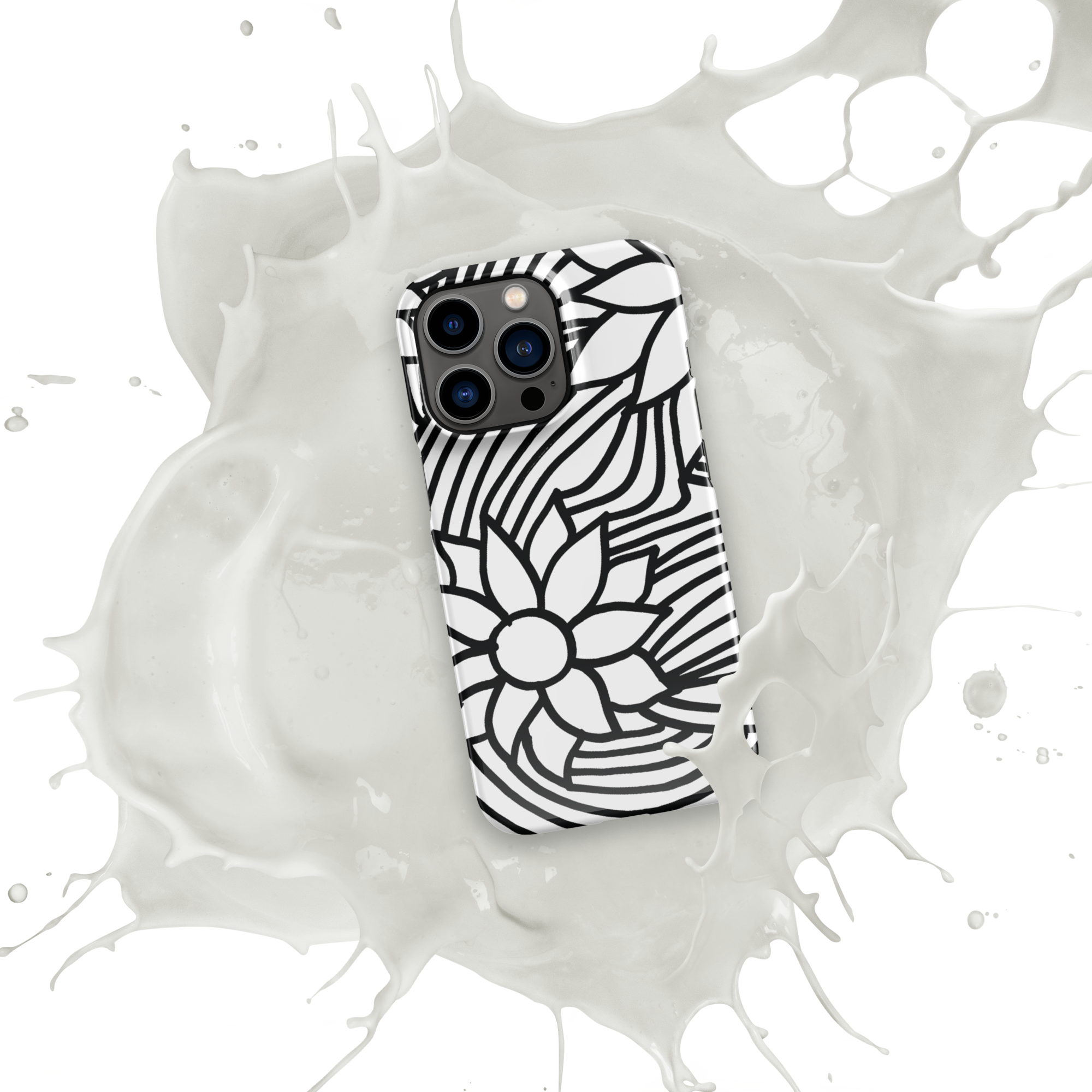 Black And White Flower Ornament | Snap case for iPhone®