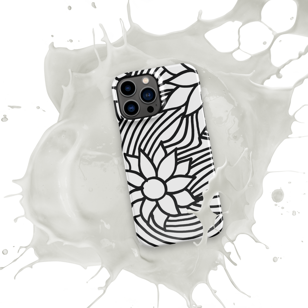 Black And White Flower Ornament | Snap case for iPhone®