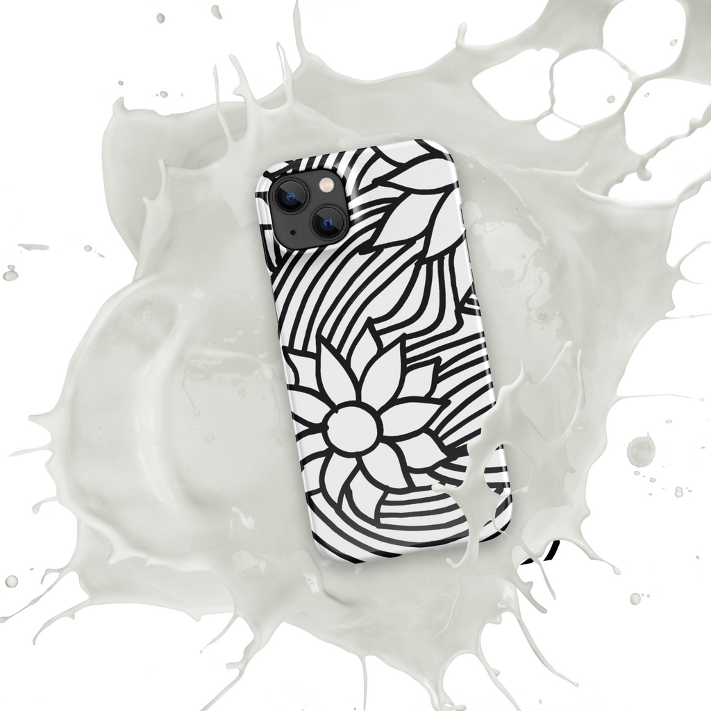 Black And White Flower Ornament | Snap case for iPhone®