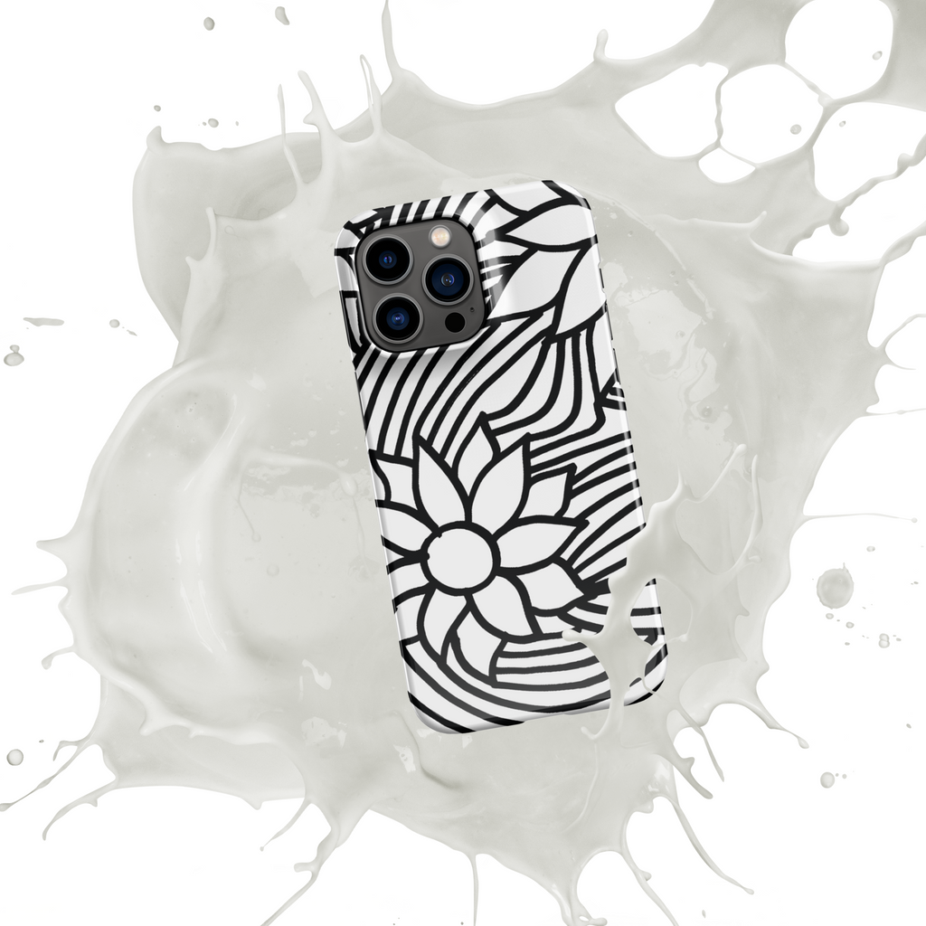 Black And White Flower Ornament | Snap case for iPhone®