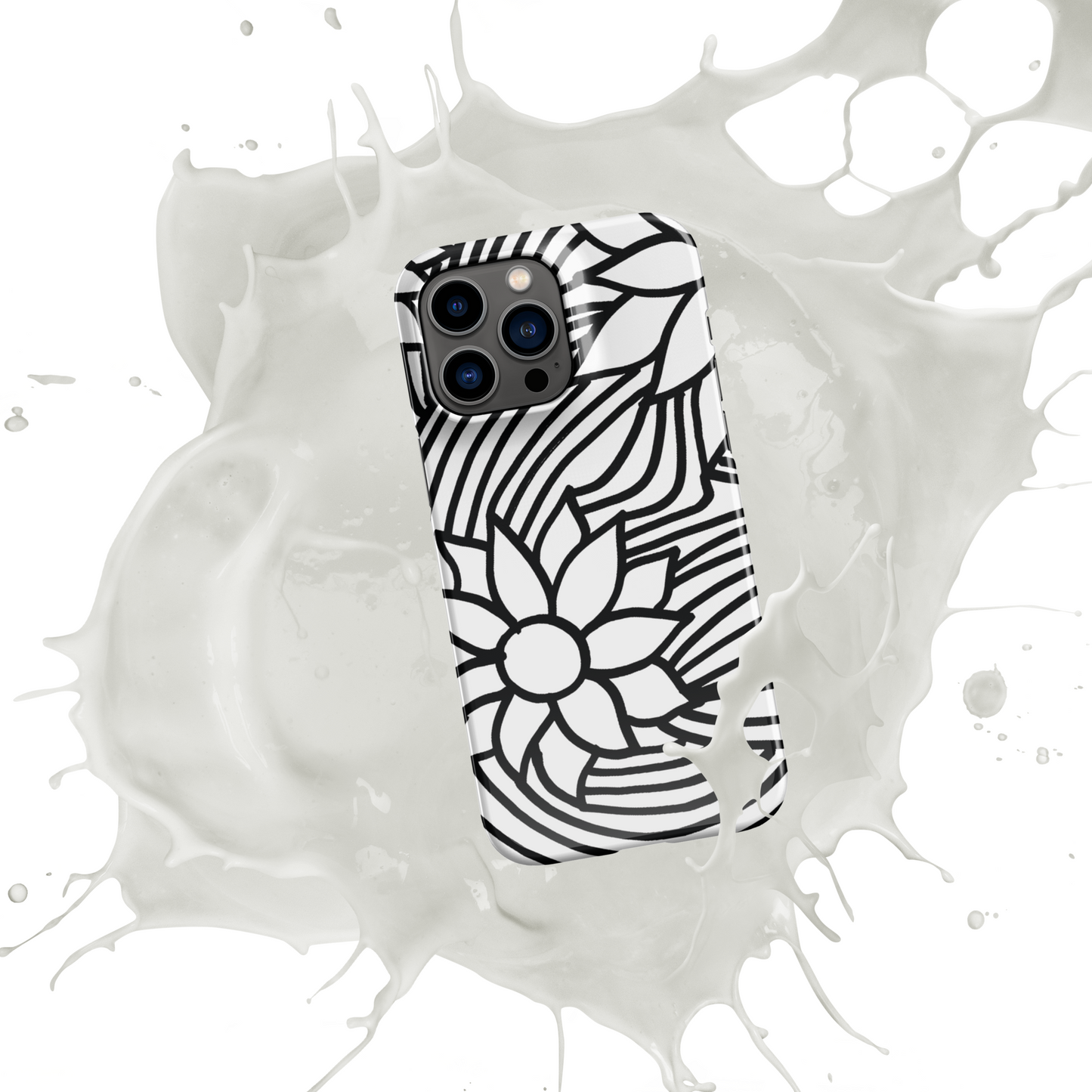 Black And White Flower Ornament | Snap case for iPhone®