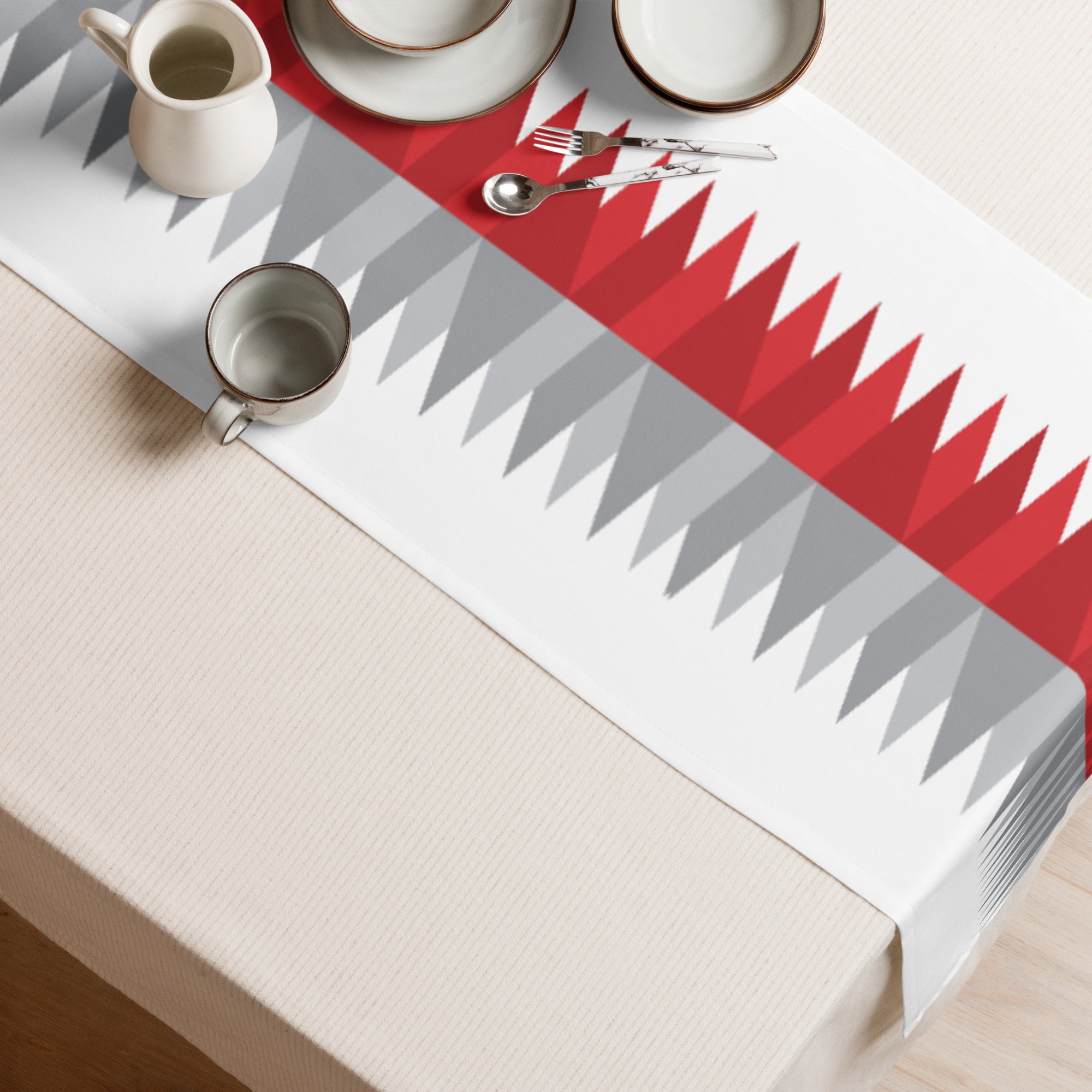 Red Gray Christmas | Table runner