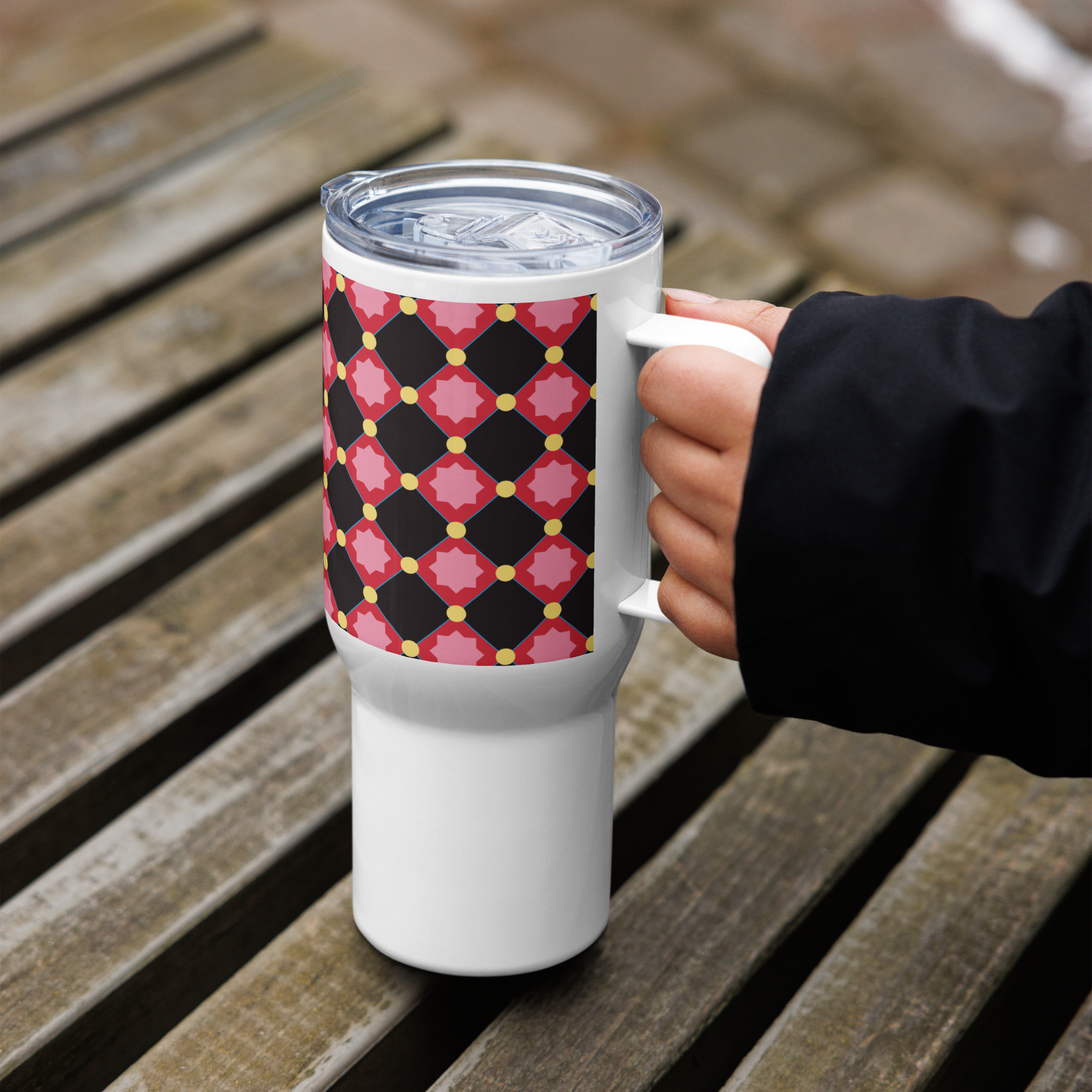 Arabesque | Travel mug with a handle