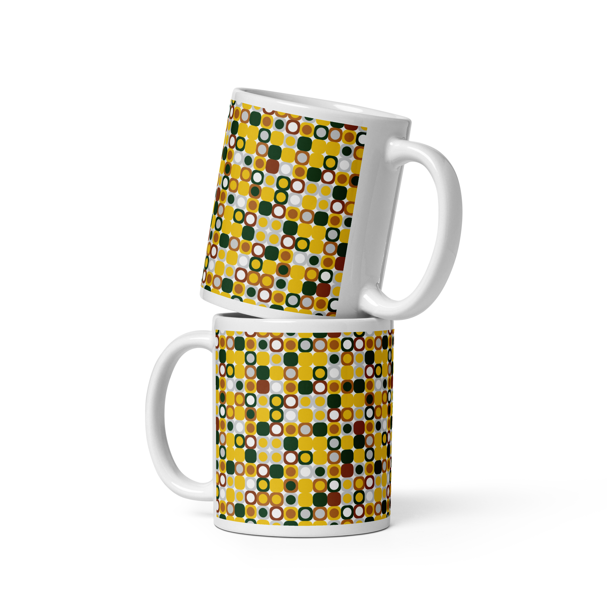 Pixels | White glossy mug