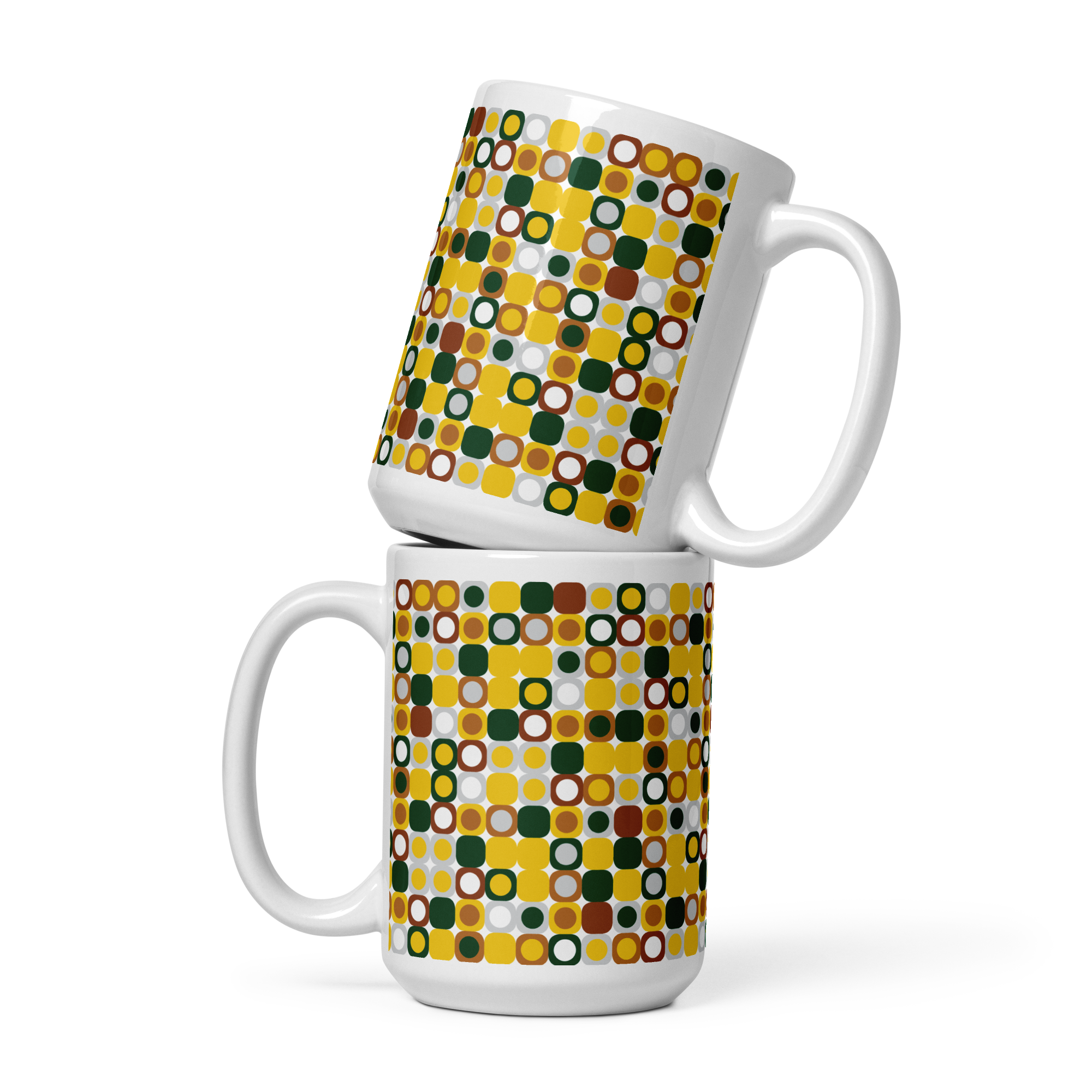 Pixels | White glossy mug