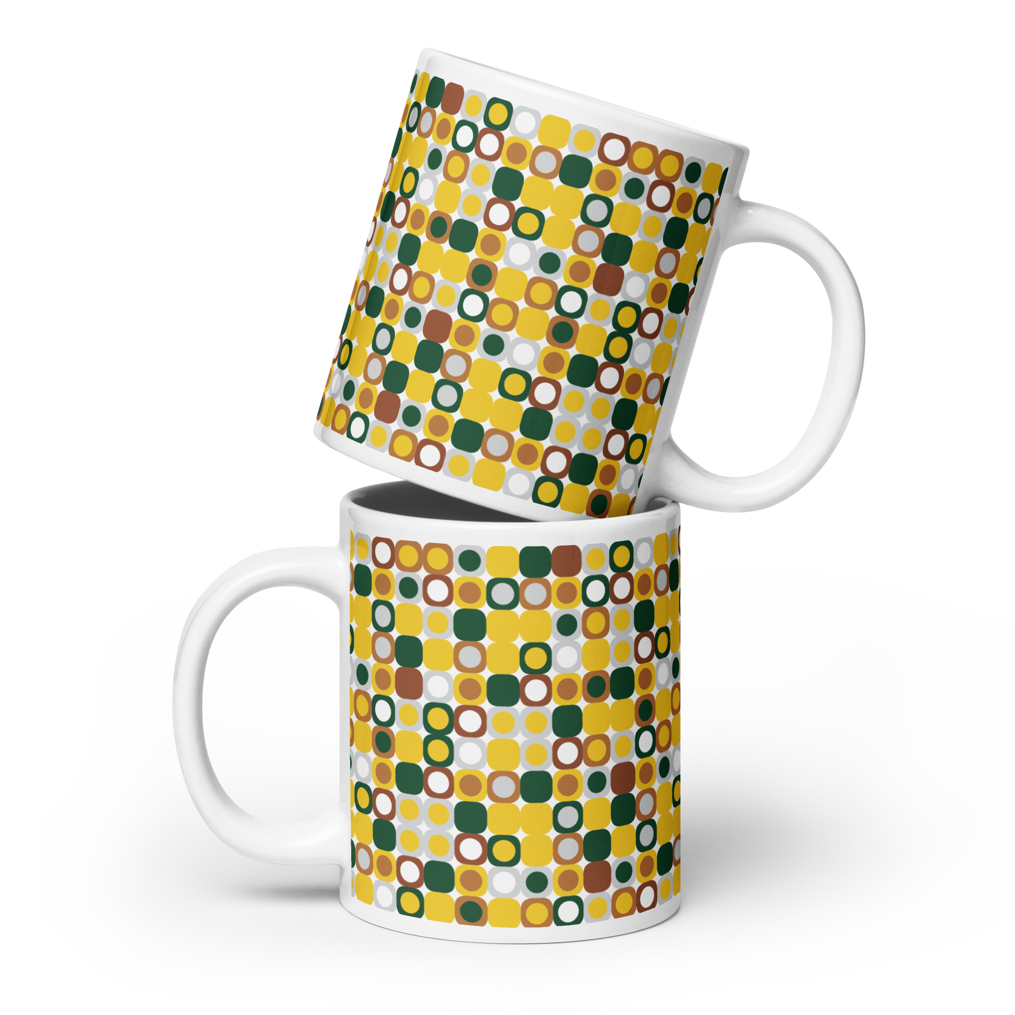 Pixels | White glossy mug