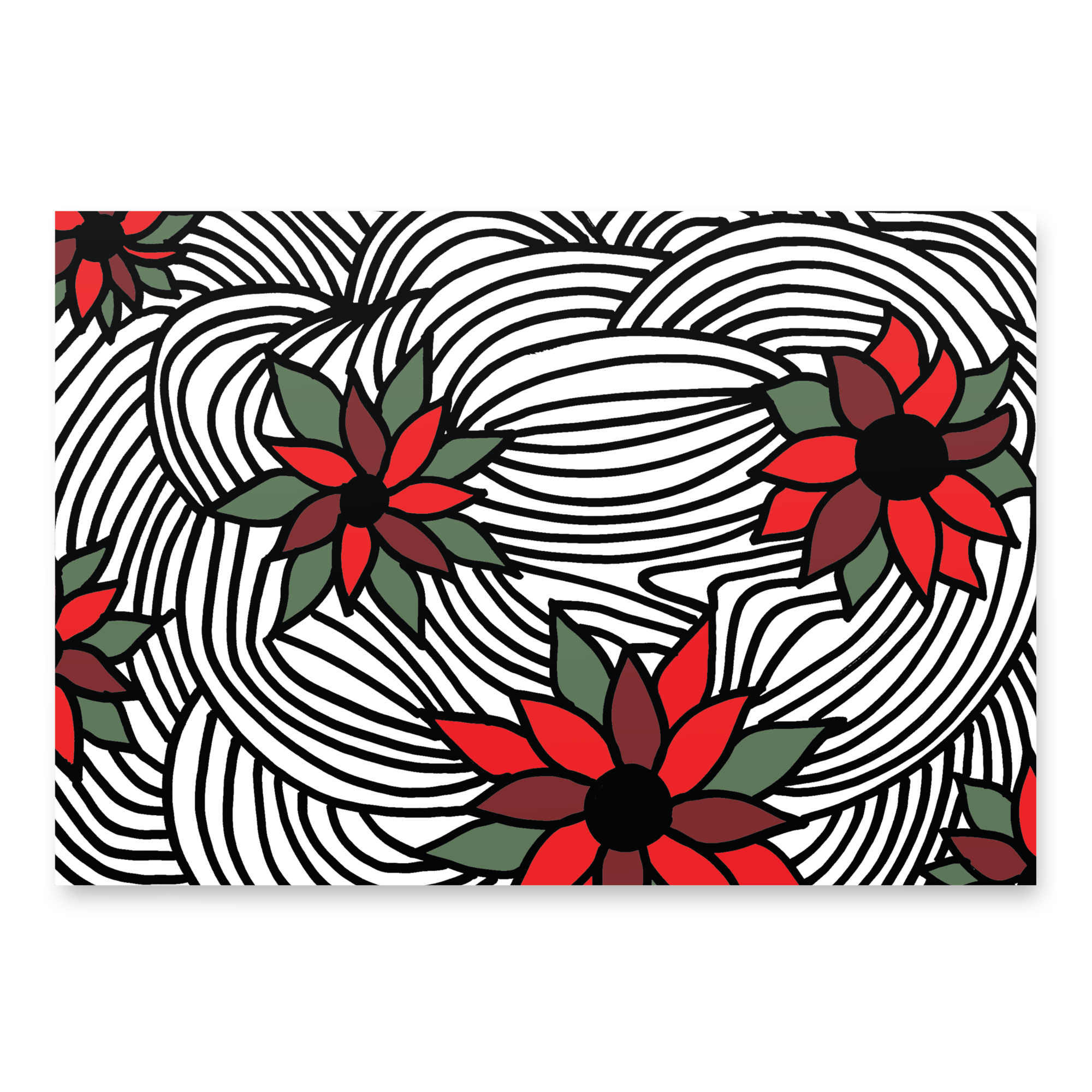 Christmas Flowers | Wrapping paper sheets
