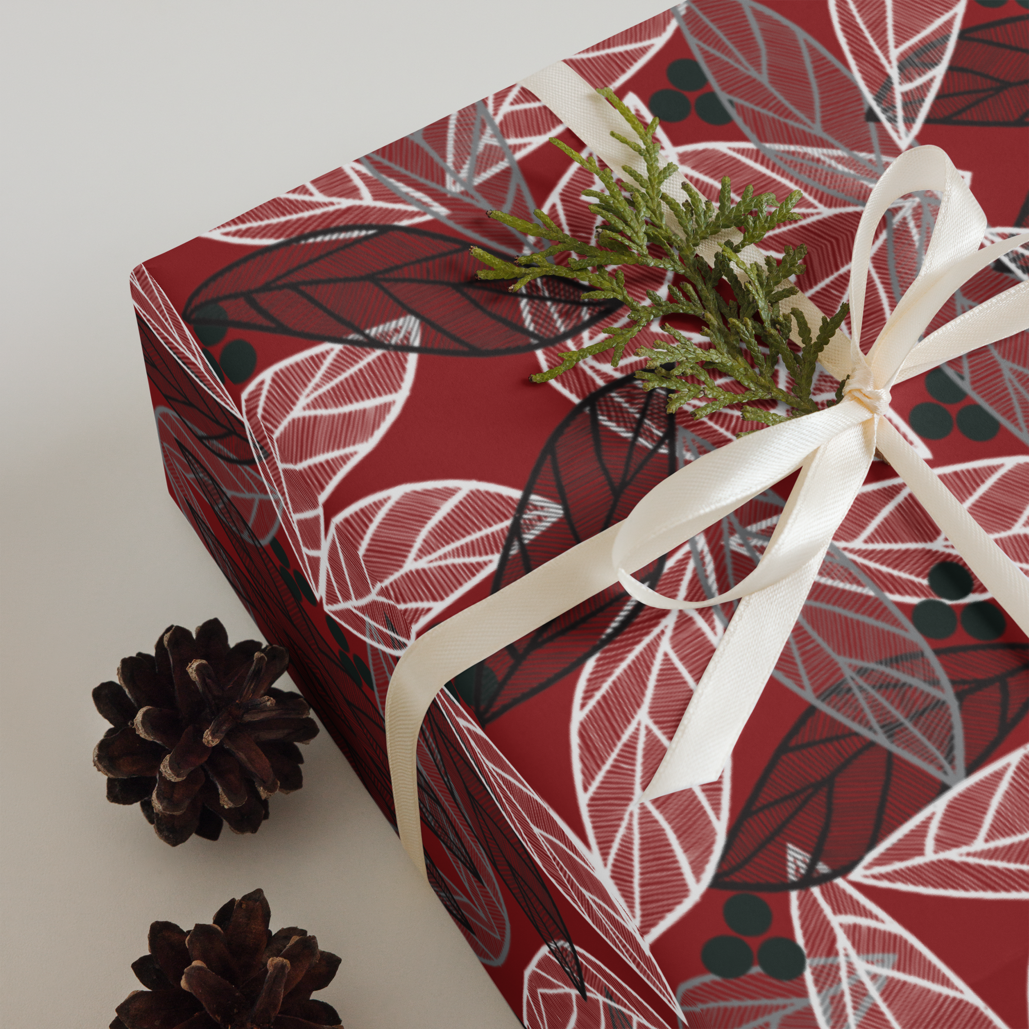 Christmas Leaves | Wrapping paper sheets