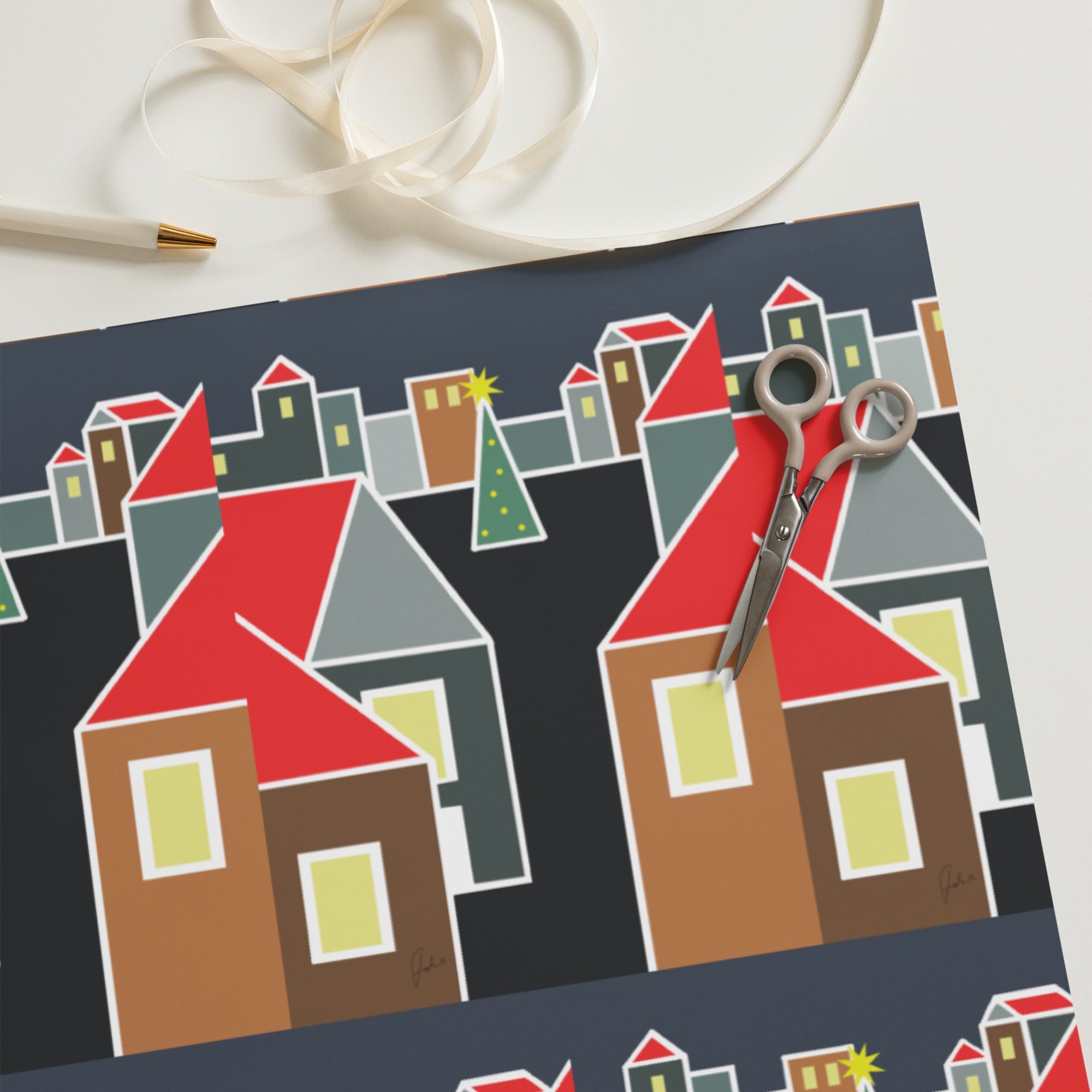 December Eve Red | Wrapping paper sheets