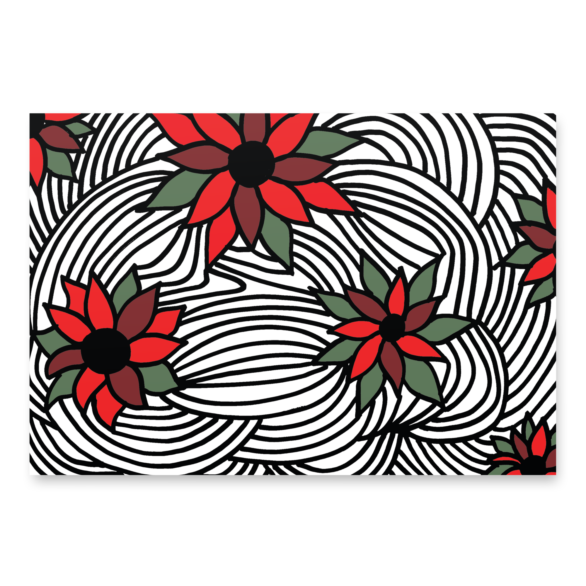 Christmas Flowers | Wrapping paper sheets